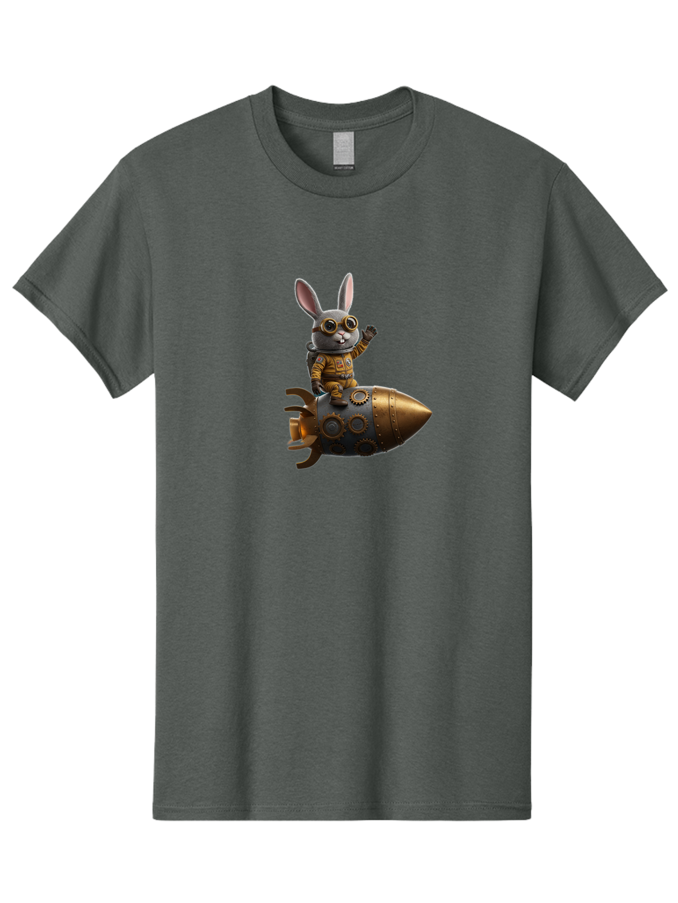 Steampunk-Bunny-Rocket Men'S Graphic Tee, 100% Cotton, Comfortable Casual Summer Wear, Machine Washable, Vintage Camera, Old Camera, Antique Camera, Black Camera, Classic Photography, Photography Equipment, Nostalgic Device, Film Camera, Bai419