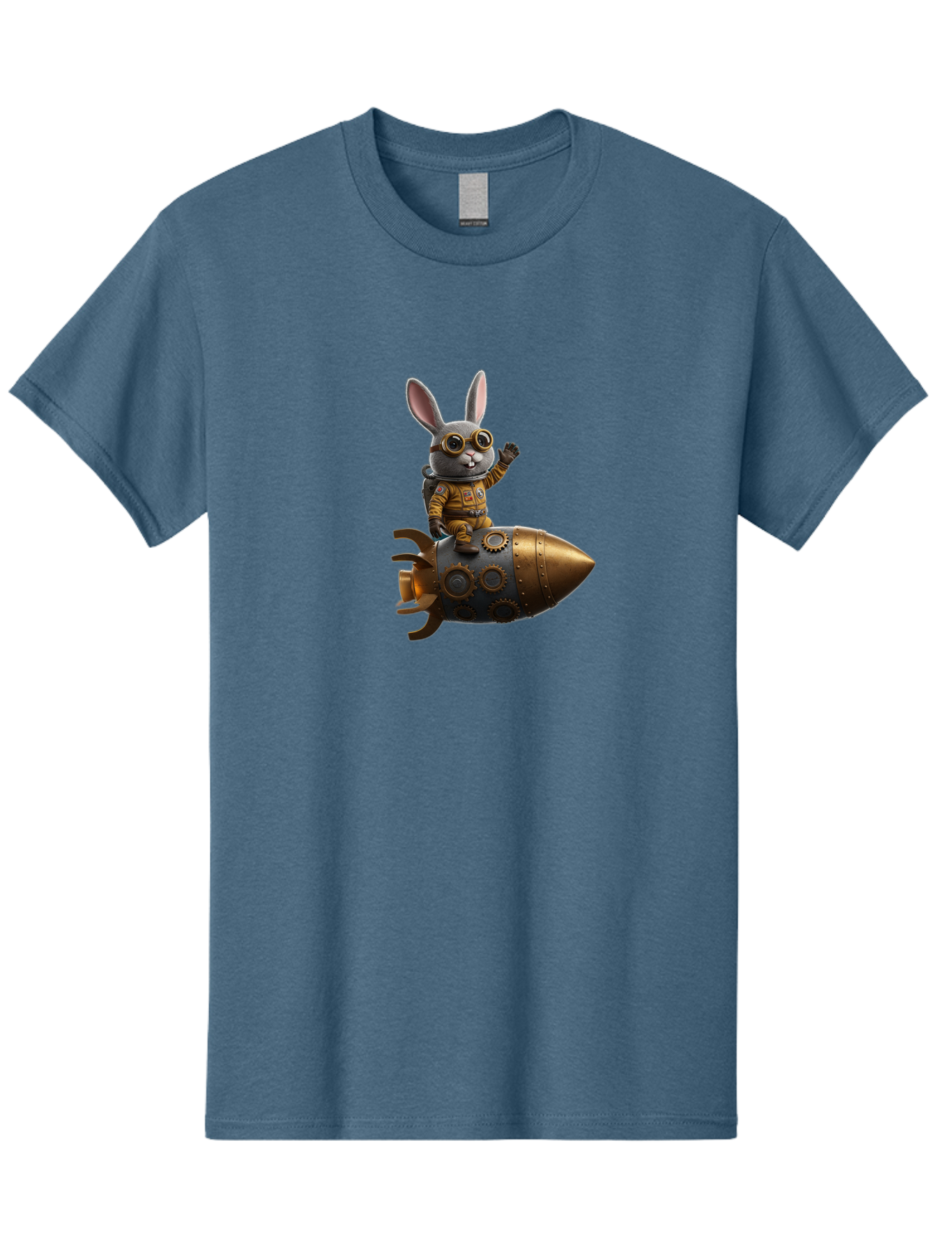 Steampunk-Bunny-Rocket Men'S Graphic Tee, 100% Cotton, Comfortable Casual Summer Wear, Machine Washable, Vintage Camera, Old Camera, Antique Camera, Black Camera, Classic Photography, Photography Equipment, Nostalgic Device, Film Camera, Bai419