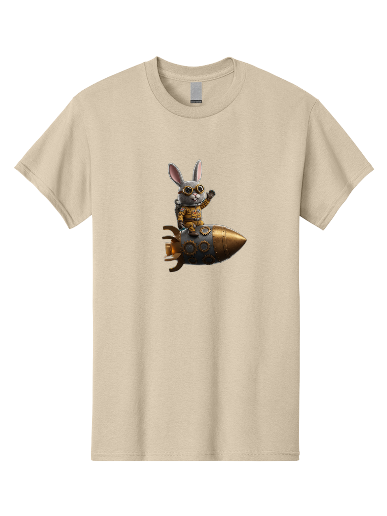 Steampunk-Bunny-Rocket Men'S Graphic Tee, 100% Cotton, Comfortable Casual Summer Wear, Machine Washable, Vintage Camera, Old Camera, Antique Camera, Black Camera, Classic Photography, Photography Equipment, Nostalgic Device, Film Camera, Bai419