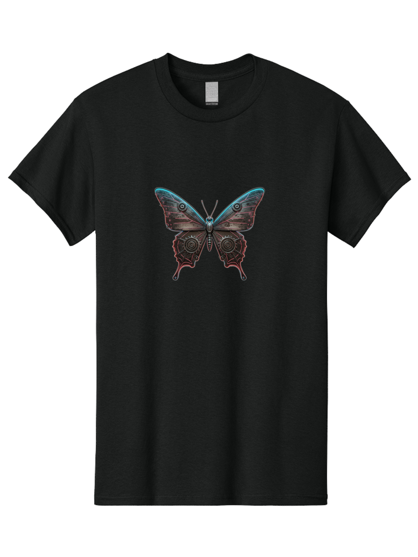 Steampunk-Butterfly Men'S Graphic Tee, 100% Cotton, Comfortable Casual Summer Wear, Machine Washable, Vintage Camera, Old Camera, Antique Camera, Black Camera, Classic Photography, Photography Equipment, Nostalgic Device, Film Camera, Bai420