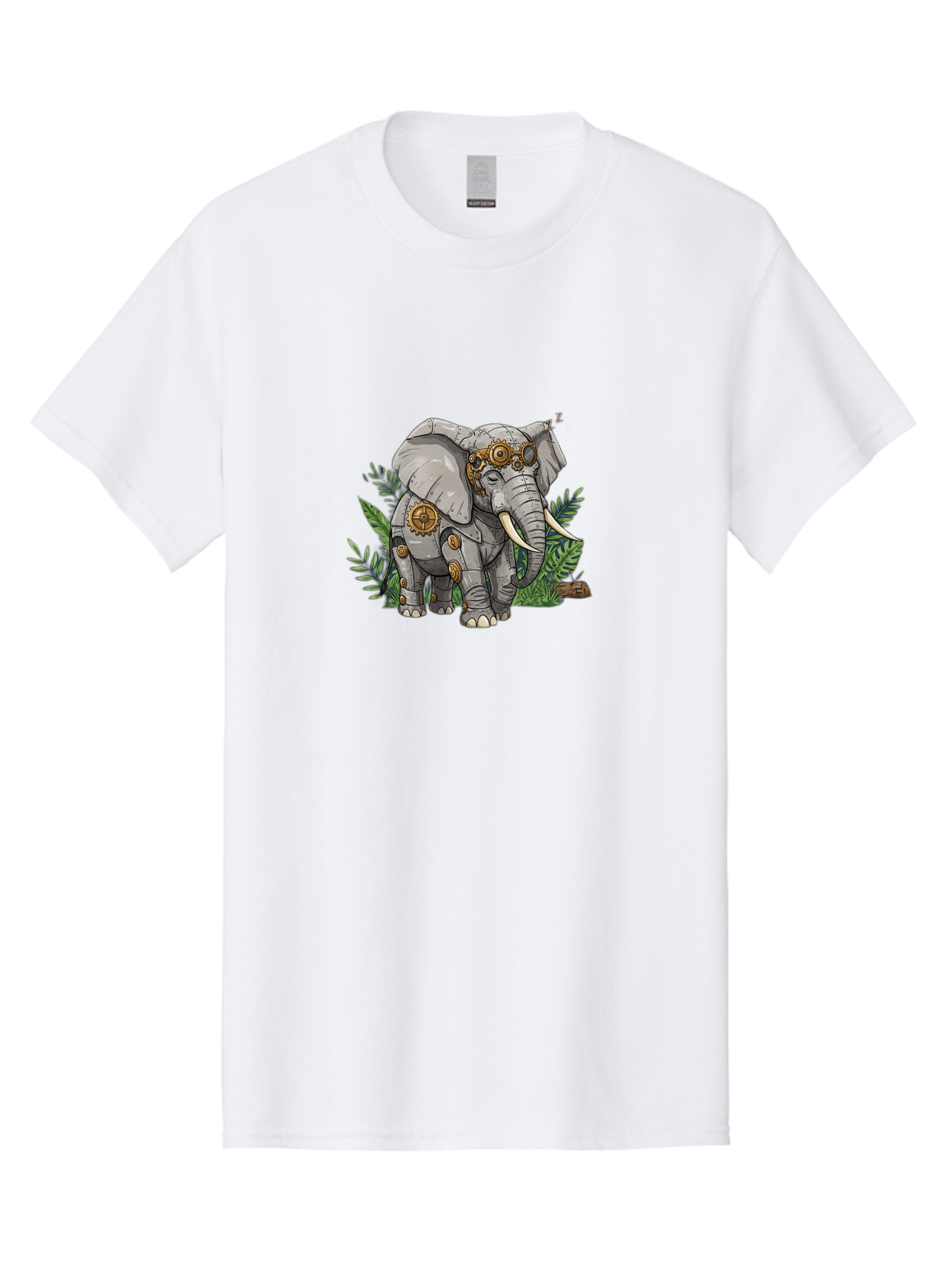 Steampunk-Elephant Men'S Graphic Tee, 100% Cotton, Comfortable Casual Summer Wear, Machine Washable, Vintage Camera, Old Camera, Antique Camera, Black Camera, Classic Photography, Photography Equipment, Nostalgic Device, Film Camera, Bai422