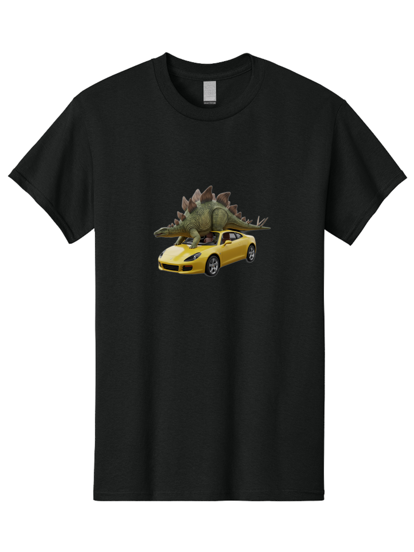 Stegosaurus-On-Porsche Men'S Graphic Tee, 100% Cotton, Comfortable Casual Summer Wear, Machine Washable, Vintage Camera, Old Camera, Antique Camera, Black Camera, Classic Photography, Photography Equipment, Nostalgic Device, Film Camera, Bai426