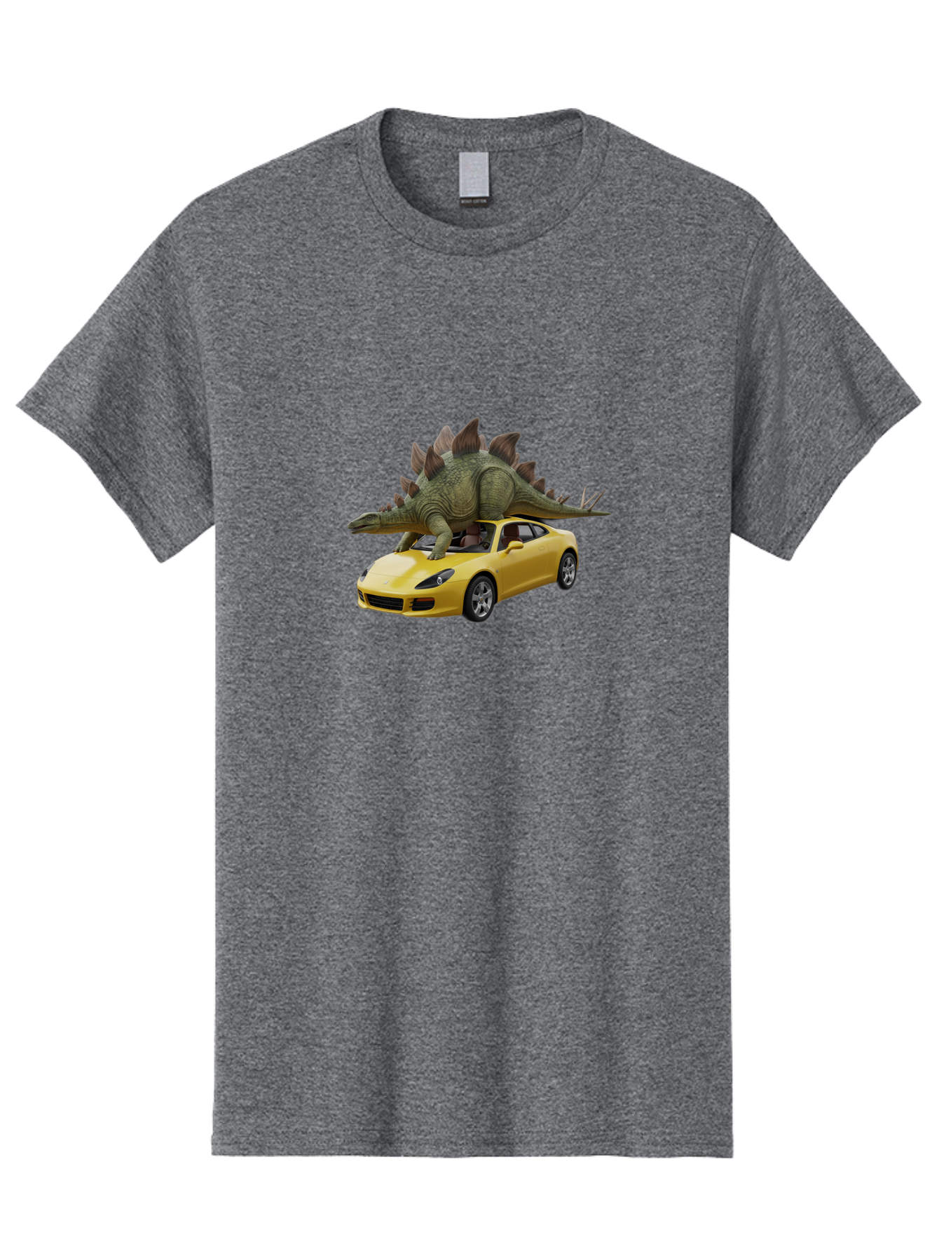 Stegosaurus-On-Porsche Men'S Graphic Tee, 100% Cotton, Comfortable Casual Summer Wear, Machine Washable, Vintage Camera, Old Camera, Antique Camera, Black Camera, Classic Photography, Photography Equipment, Nostalgic Device, Film Camera, Bai426