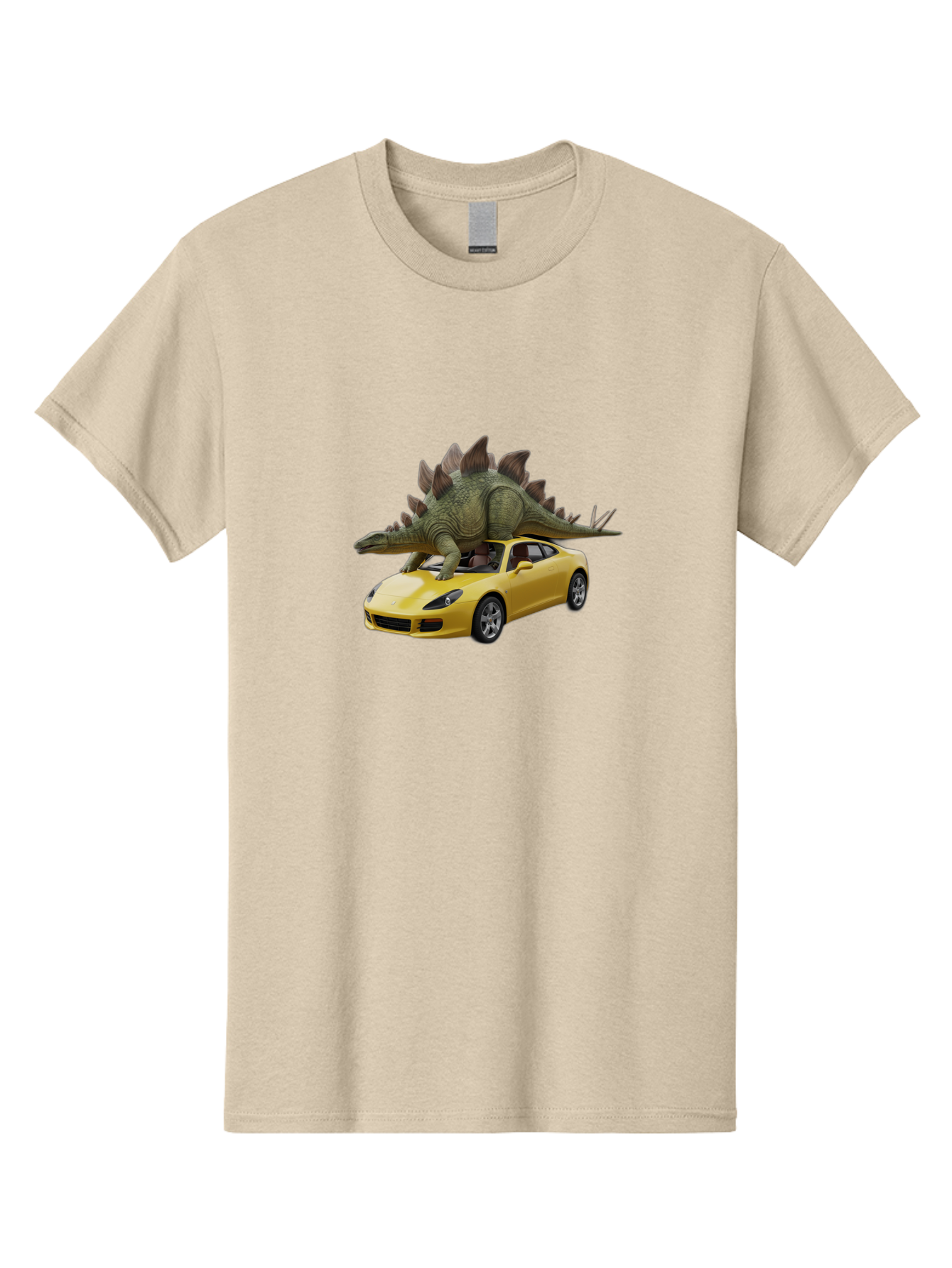 Stegosaurus-On-Porsche Men'S Graphic Tee, 100% Cotton, Comfortable Casual Summer Wear, Machine Washable, Vintage Camera, Old Camera, Antique Camera, Black Camera, Classic Photography, Photography Equipment, Nostalgic Device, Film Camera, Bai426