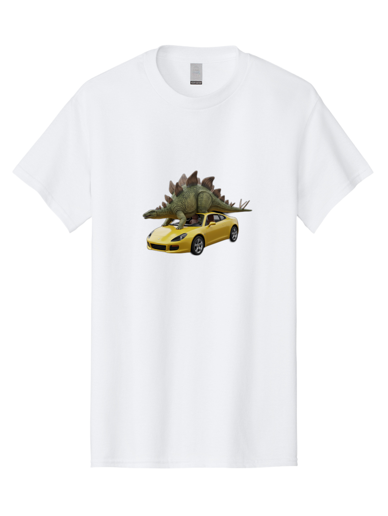 Stegosaurus-On-Porsche Men'S Graphic Tee, 100% Cotton, Comfortable Casual Summer Wear, Machine Washable, Vintage Camera, Old Camera, Antique Camera, Black Camera, Classic Photography, Photography Equipment, Nostalgic Device, Film Camera, Bai426