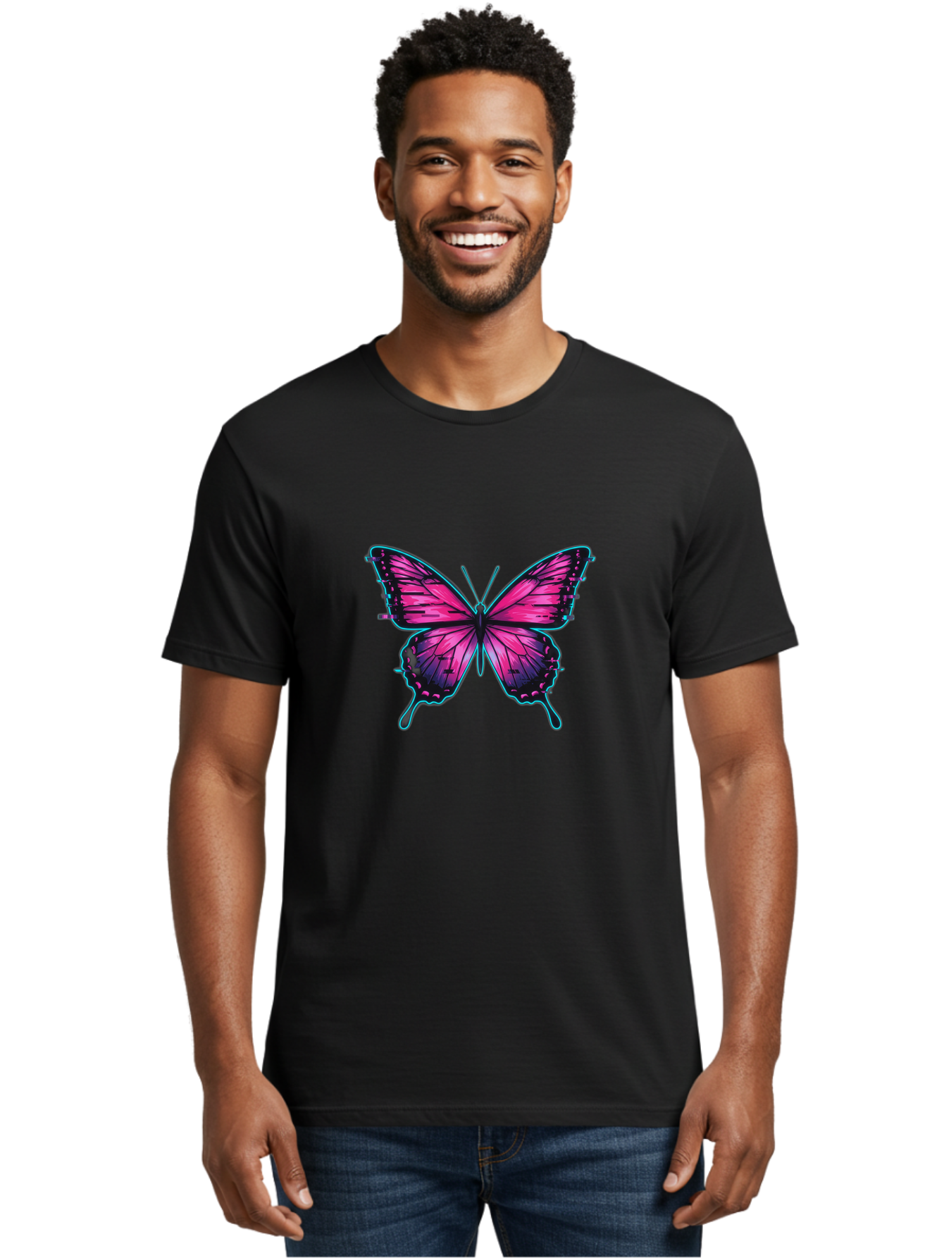 Swallowtail-Butterfly Men'S Graphic Tee, 100% Cotton, Comfortable Casual Summer Wear, Machine Washable, Vintage Camera, Old Camera, Antique Camera, Black Camera, Classic Photography, Photography Equipment, Nostalgic Device, Film Camera, Bai434