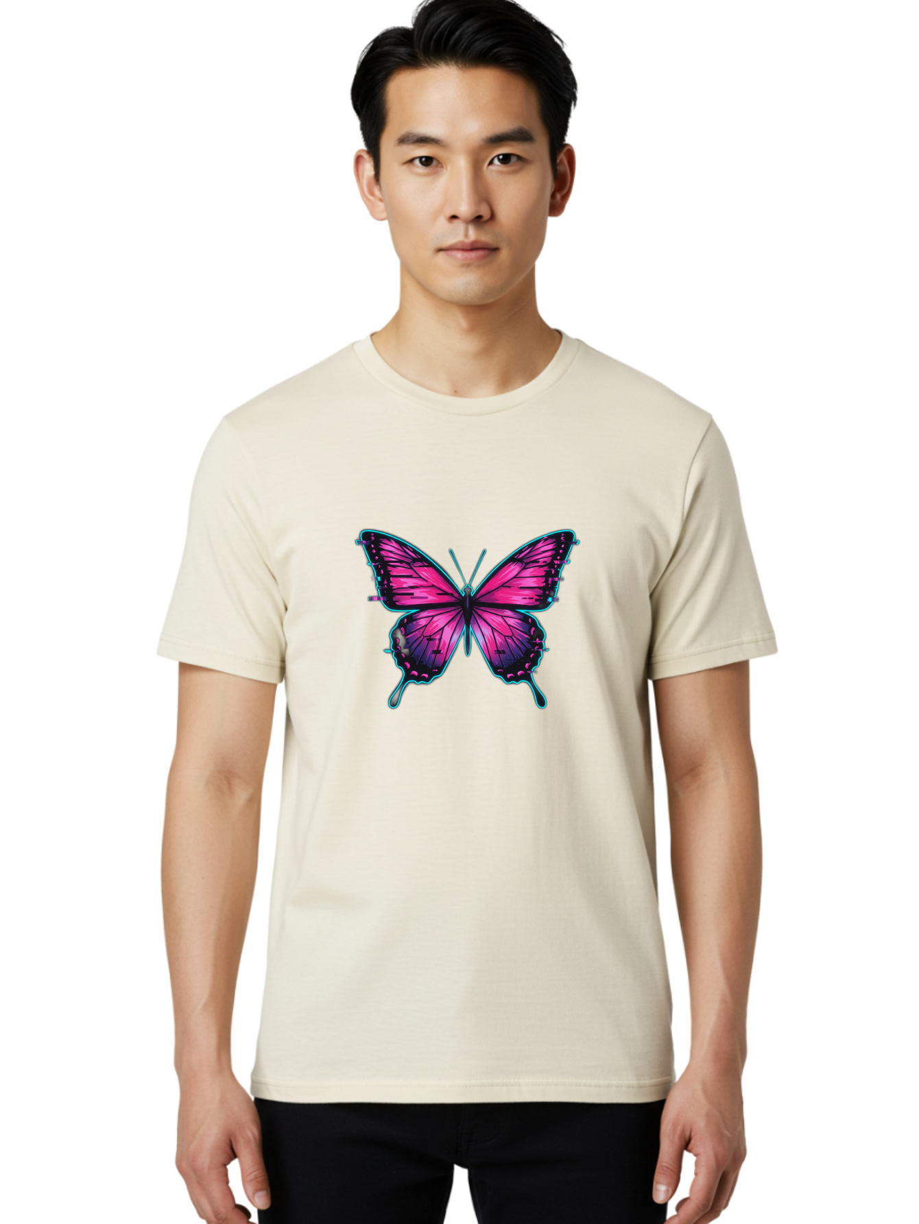 Swallowtail-Butterfly Men'S Graphic Tee, 100% Cotton, Comfortable Casual Summer Wear, Machine Washable, Vintage Camera, Old Camera, Antique Camera, Black Camera, Classic Photography, Photography Equipment, Nostalgic Device, Film Camera, Bai434