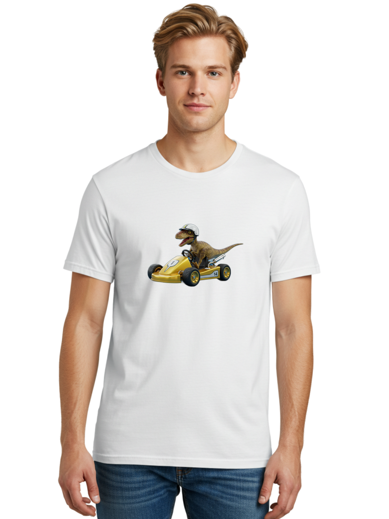 T-Rex-Go-Kart-14 Men'S Graphic Tee, 100% Cotton, Comfortable Casual Summer Wear, Machine Washable, Vintage Camera, Old Camera, Antique Camera, Black Camera, Classic Photography, Photography Equipment, Nostalgic Device, Film Camera, Camera Art Bai436