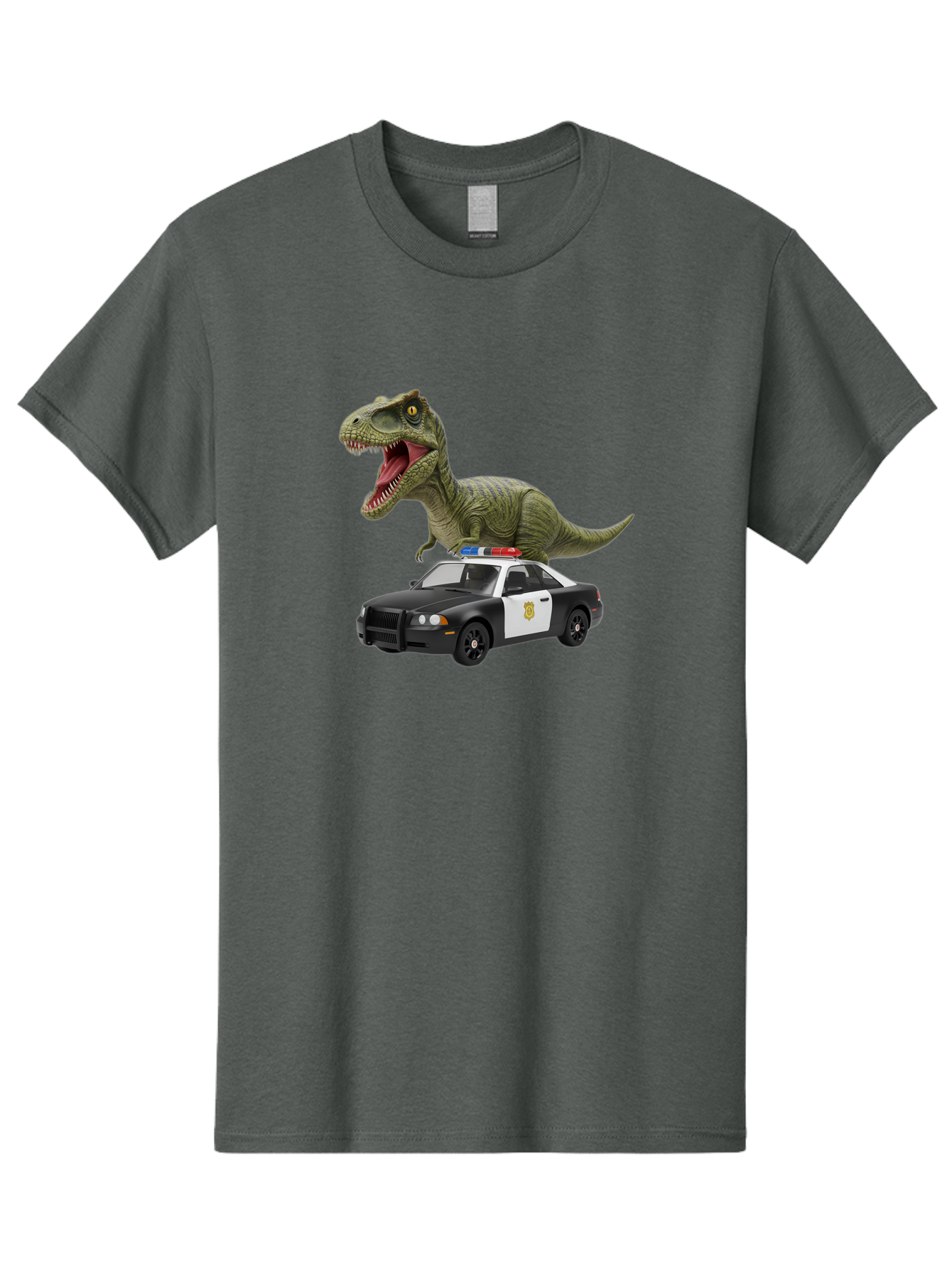 T-Rex-Police-Car Men'S Graphic Tee, 100% Cotton, Comfortable Casual Summer Wear, Machine Washable, Vintage Camera, Old Camera, Antique Camera, Black Camera, Classic Photography, Photography Equipment, Nostalgic Device, Film Camera, Camera Art Bai441