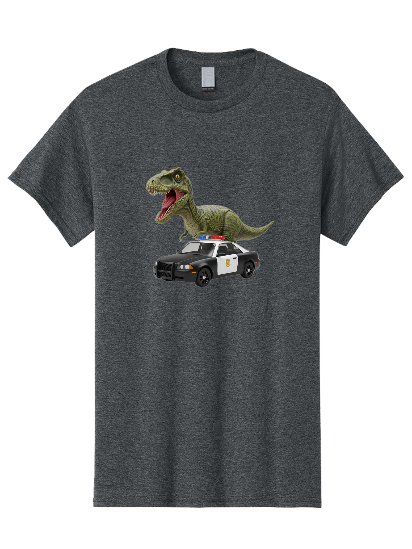 T-Rex-Police-Car Men'S Graphic Tee, 100% Cotton, Comfortable Casual Summer Wear, Machine Washable, Vintage Camera, Old Camera, Antique Camera, Black Camera, Classic Photography, Photography Equipment, Nostalgic Device, Film Camera, Camera Art Bai441