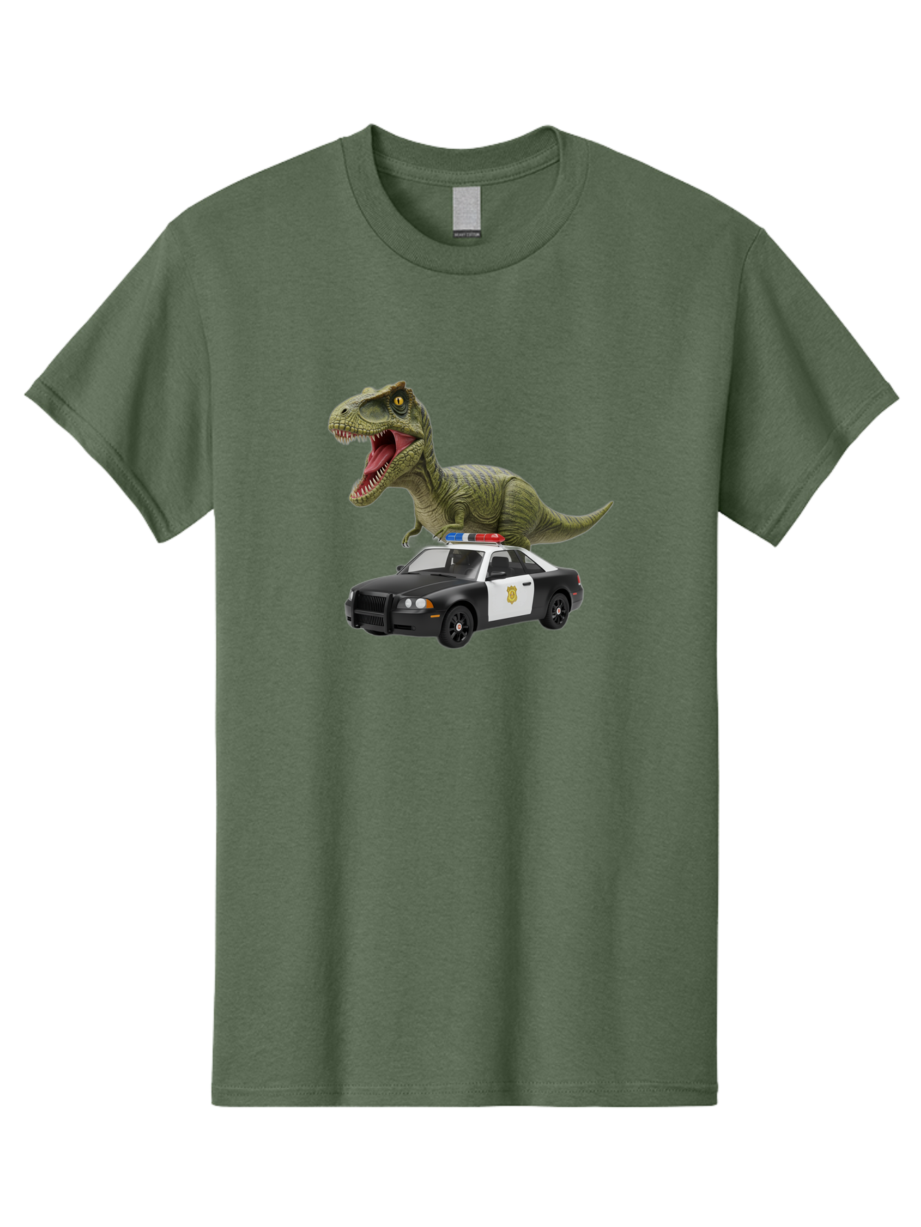 T-Rex-Police-Car Men'S Graphic Tee, 100% Cotton, Comfortable Casual Summer Wear, Machine Washable, Vintage Camera, Old Camera, Antique Camera, Black Camera, Classic Photography, Photography Equipment, Nostalgic Device, Film Camera, Camera Art Bai441