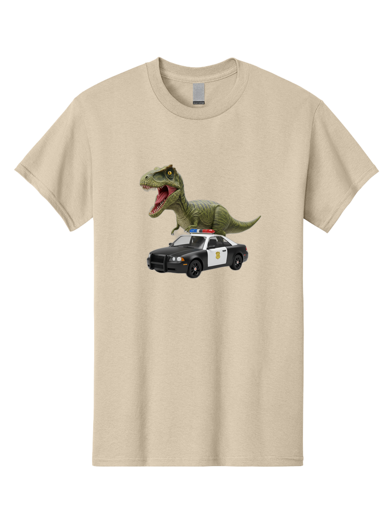 T-Rex-Police-Car Men'S Graphic Tee, 100% Cotton, Comfortable Casual Summer Wear, Machine Washable, Vintage Camera, Old Camera, Antique Camera, Black Camera, Classic Photography, Photography Equipment, Nostalgic Device, Film Camera, Camera Art Bai441