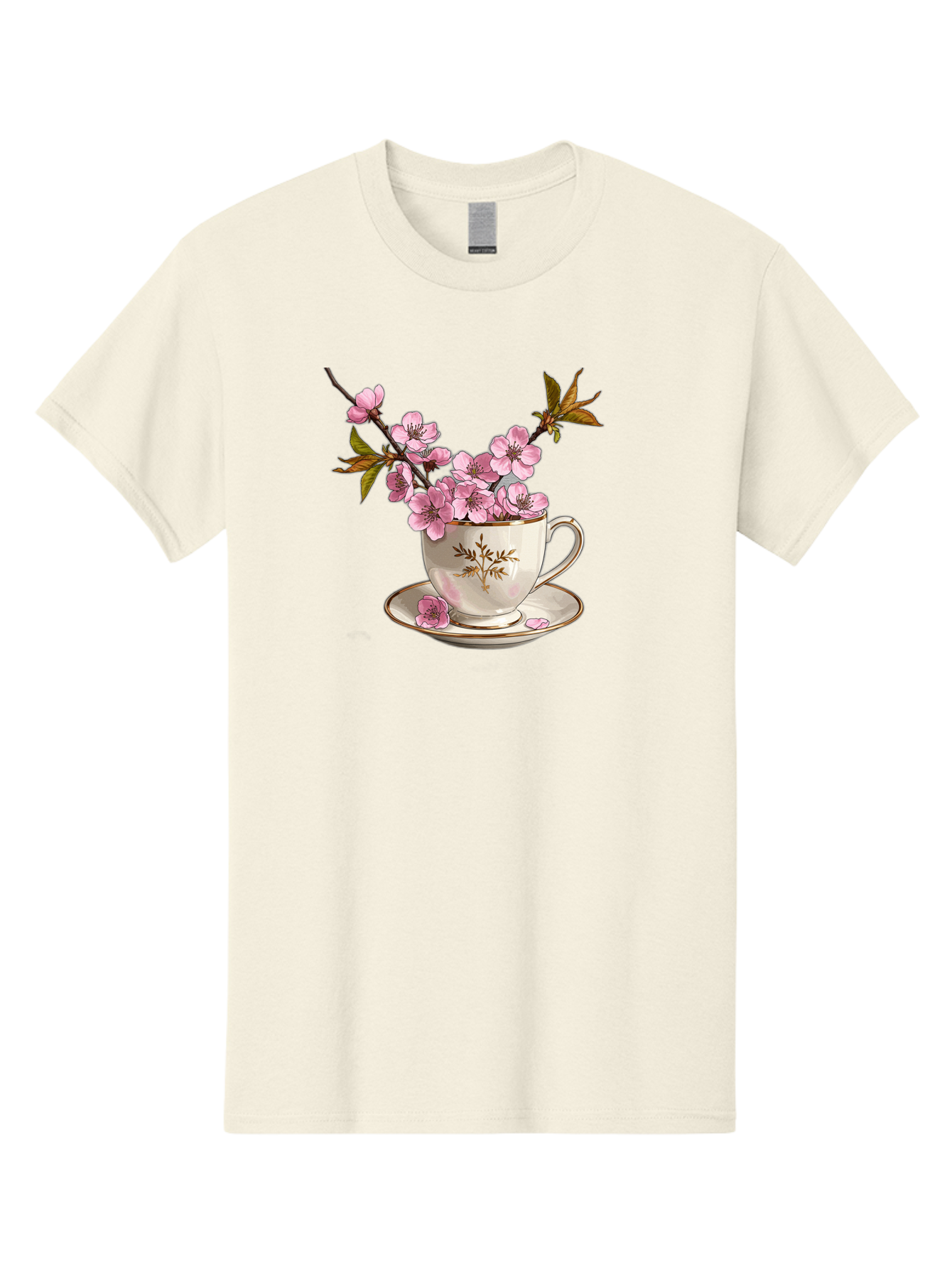 Tea-Cup-With-Cherry-Blossoms-2 Men'S Graphic Tee, 100% Cotton, Comfortable Casual Summer Wear, Machine Washable, Vintage Camera, Old Camera, Antique Camera, Black Camera, Classic Photography, Photography Equipment, Nostalgic Device, Bai447