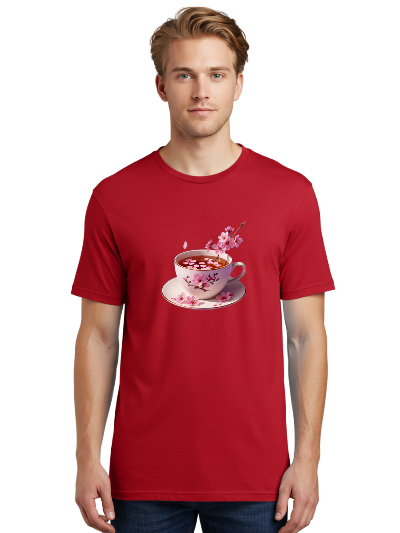 Tea-Cup-With-Cherry-Blossoms Men'S Graphic Tee, 100% Cotton, Comfortable Casual Summer Wear, Machine Washable, Vintage Camera, Old Camera, Antique Camera, Black Camera, Classic Photography, Photography Equipment, Nostalgic Device, Film Camera, Bai448