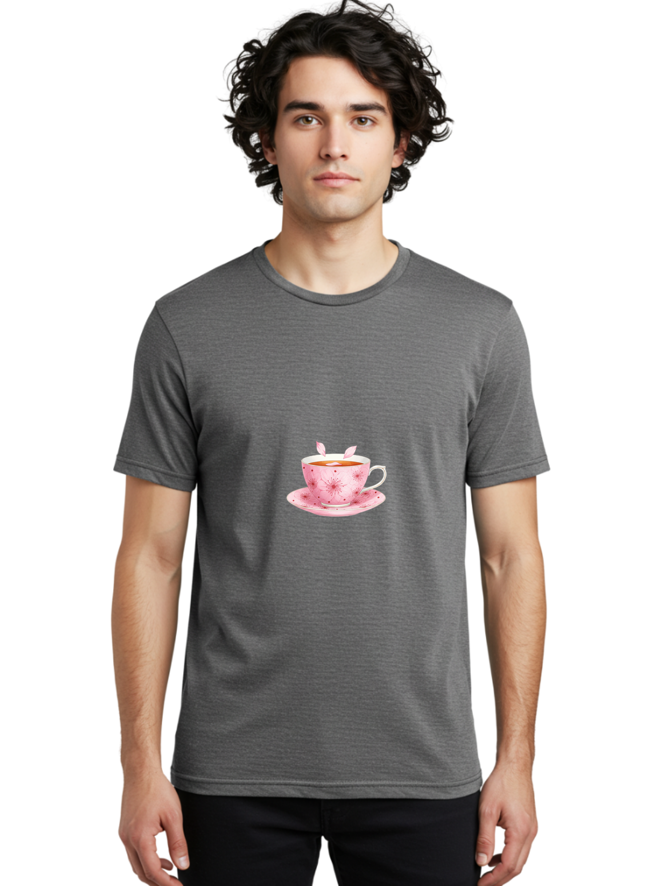 Teacup-With-Rabbit-Ears Men'S Graphic Tee, 100% Cotton, Comfortable Casual Summer Wear, Machine Washable, Vintage Camera, Old Camera, Antique Camera, Black Camera, Classic Photography, Photography Equipment, Nostalgic Device, Film Camera, Bai451