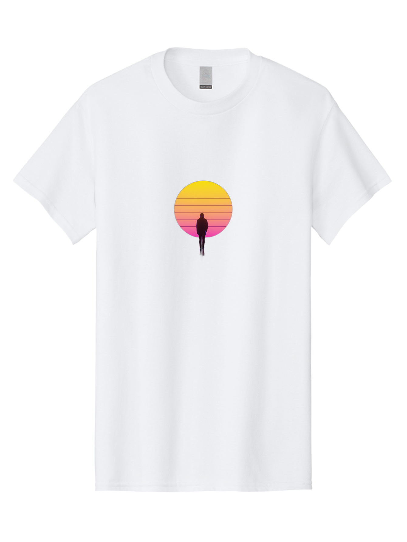 Vaporwave-Silhouette Men'S Graphic Tee, 100% Cotton, Comfortable Casual Summer Wear, Machine Washable, Vintage Camera, Old Camera, Antique Camera, Black Camera, Classic Photography, Photography Equipment, Nostalgic Device, Film Camera, Bai493