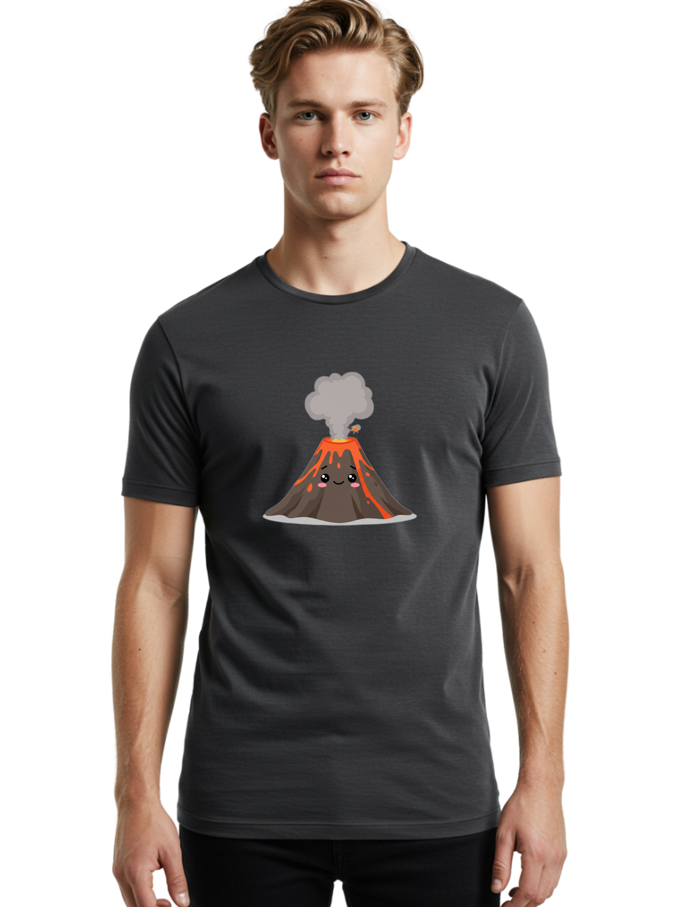 Volcano-Character-4 Men'S Graphic Tee, 100% Cotton, Comfortable Casual Summer Wear, Machine Washable, Vintage Camera, Old Camera, Antique Camera, Black Camera, Classic Photography, Photography Equipment, Nostalgic Device, Film Camera, Bai510