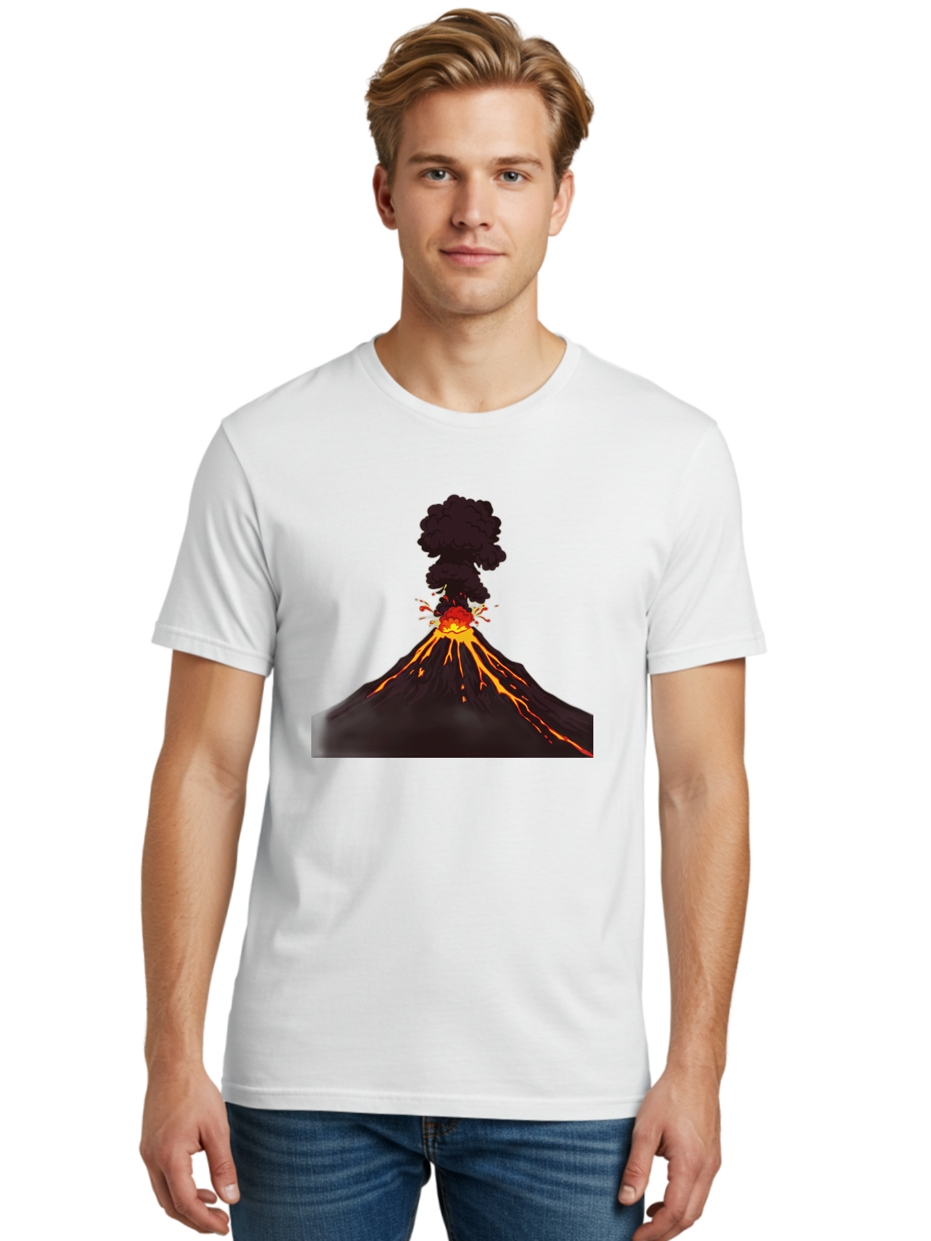 Volcano-Erupting-13 Men'S Graphic Tee, 100% Cotton, Comfortable Casual Summer Wear, Machine Washable, Vintage Camera, Old Camera, Antique Camera, Black Camera, Classic Photography, Photography Equipment, Nostalgic Device, Film Camera, Bai522