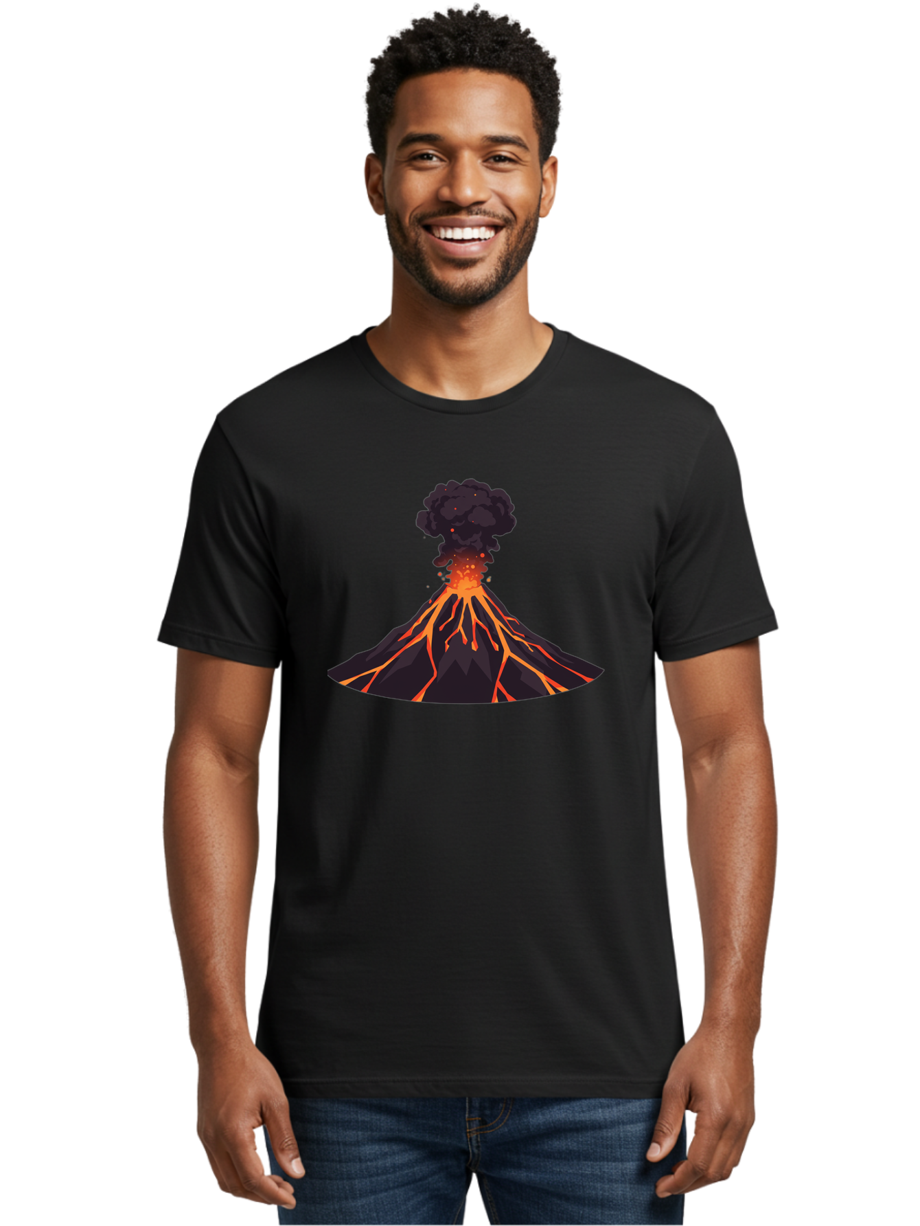 Volcano-Erupting-16 Men'S Graphic Tee, 100% Cotton, Comfortable Casual Summer Wear, Machine Washable, Vintage Camera, Old Camera, Antique Camera, Black Camera, Classic Photography, Photography Equipment, Nostalgic Device, Film Camera, Bai525