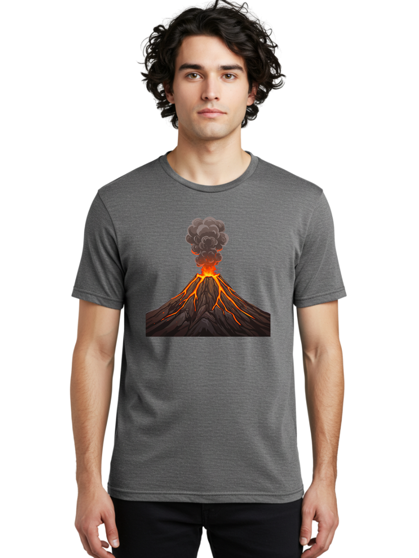 Volcano-Erupting-4 Men'S Graphic Tee, 100% Cotton, Comfortable Casual Summer Wear, Machine Washable, Vintage Camera, Old Camera, Antique Camera, Black Camera, Classic Photography, Photography Equipment, Nostalgic Device, Film Camera, Bai530