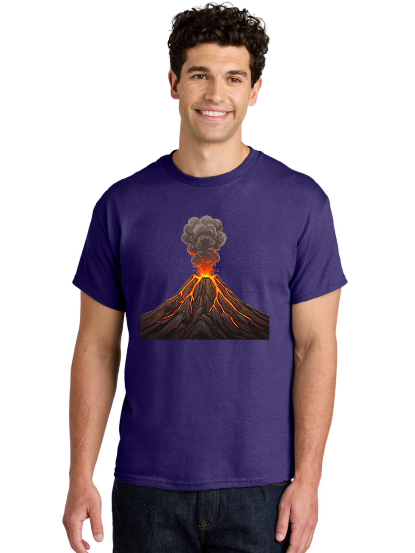 Volcano-Erupting-4 Men'S Graphic Tee, 100% Cotton, Comfortable Casual Summer Wear, Machine Washable, Vintage Camera, Old Camera, Antique Camera, Black Camera, Classic Photography, Photography Equipment, Nostalgic Device, Film Camera, Bai530
