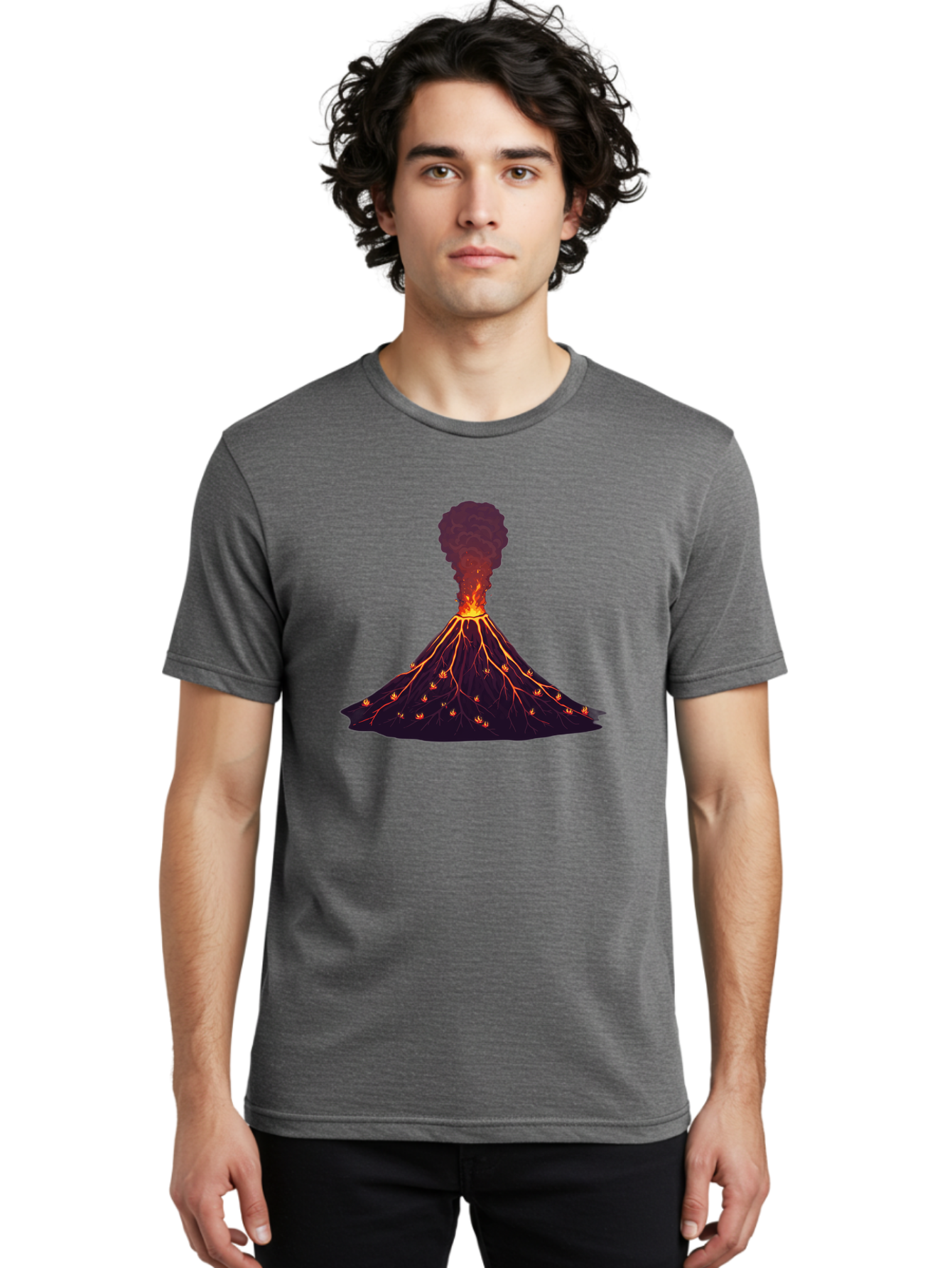 Volcano-Erupting Men'S Graphic Tee, 100% Cotton, Comfortable Casual Summer Wear, Machine Washable, Vintage Camera, Old Camera, Antique Camera, Black Camera, Classic Photography, Photography Equipment, Nostalgic Device, Film Camera, Camera Art Bai536