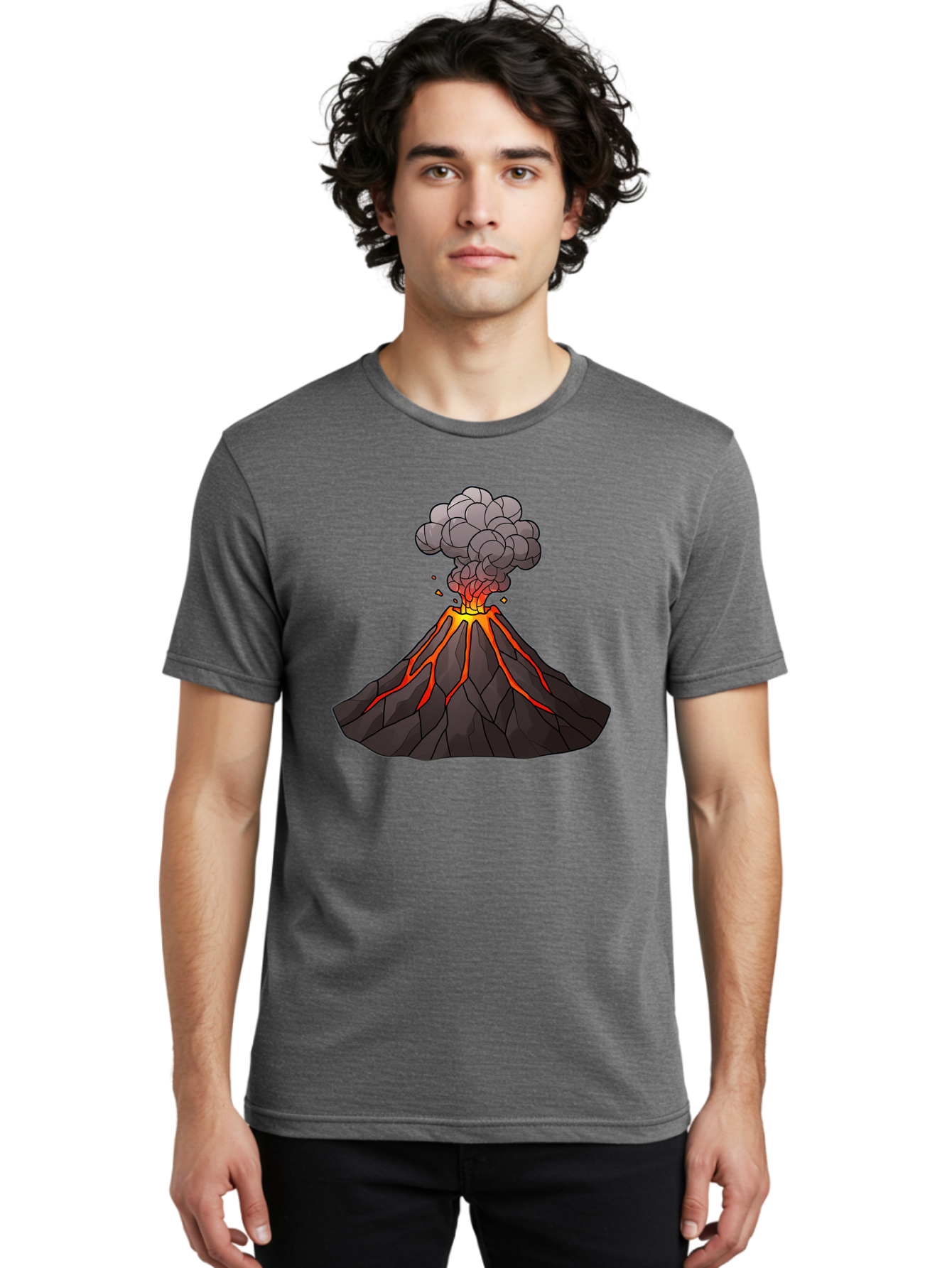Volcano-Eruption-1 Men'S Graphic Tee, 100% Cotton, Comfortable Casual Summer Wear, Machine Washable, Vintage Camera, Old Camera, Antique Camera, Black Camera, Classic Photography, Photography Equipment, Nostalgic Device, Film Camera, Bai537
