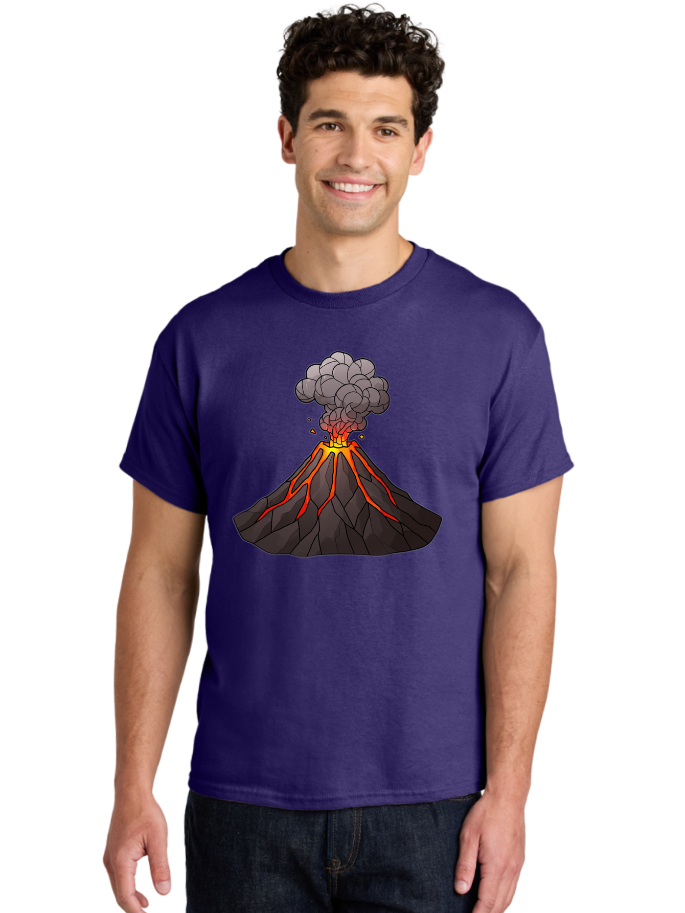 Volcano-Eruption-1 Men'S Graphic Tee, 100% Cotton, Comfortable Casual Summer Wear, Machine Washable, Vintage Camera, Old Camera, Antique Camera, Black Camera, Classic Photography, Photography Equipment, Nostalgic Device, Film Camera, Bai537