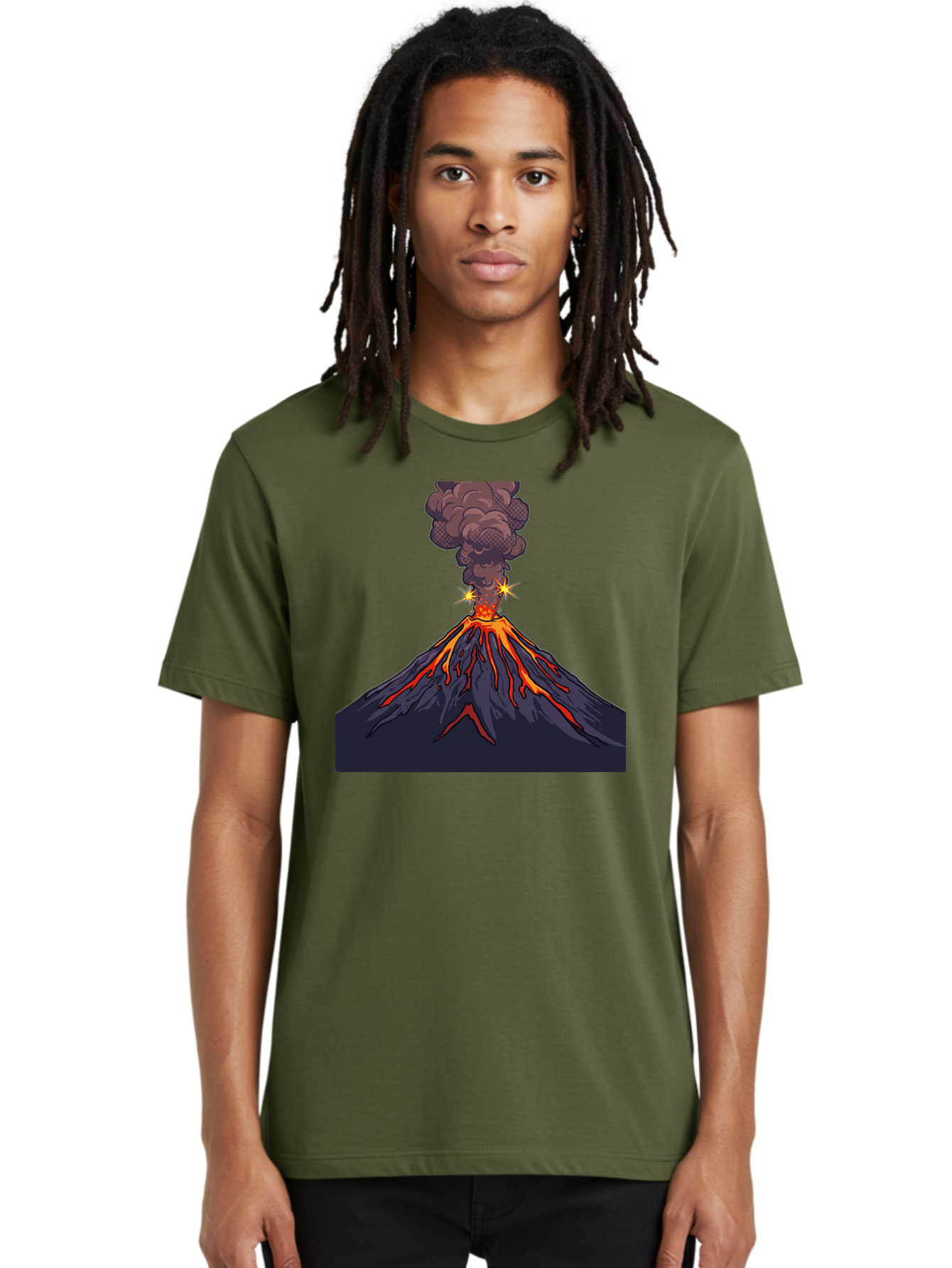 Volcano-Eruption-6 Men'S Graphic Tee, 100% Cotton, Comfortable Casual Summer Wear, Machine Washable, Vintage Camera, Old Camera, Antique Camera, Black Camera, Classic Photography, Photography Equipment, Nostalgic Device, Film Camera, Bai545