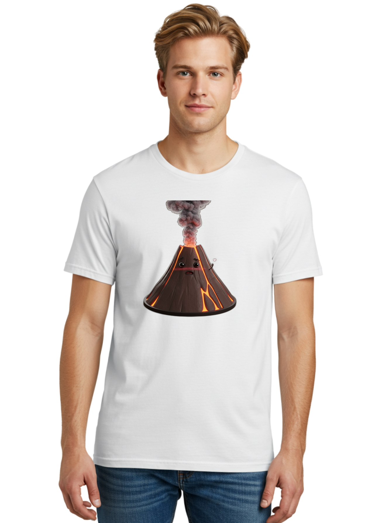 Volcano-With-Face Men'S Graphic Tee, 100% Cotton, Comfortable Casual Summer Wear, Machine Washable, Vintage Camera, Old Camera, Antique Camera, Black Camera, Classic Photography, Photography Equipment, Nostalgic Device, Film Camera, Camera Art Bai554
