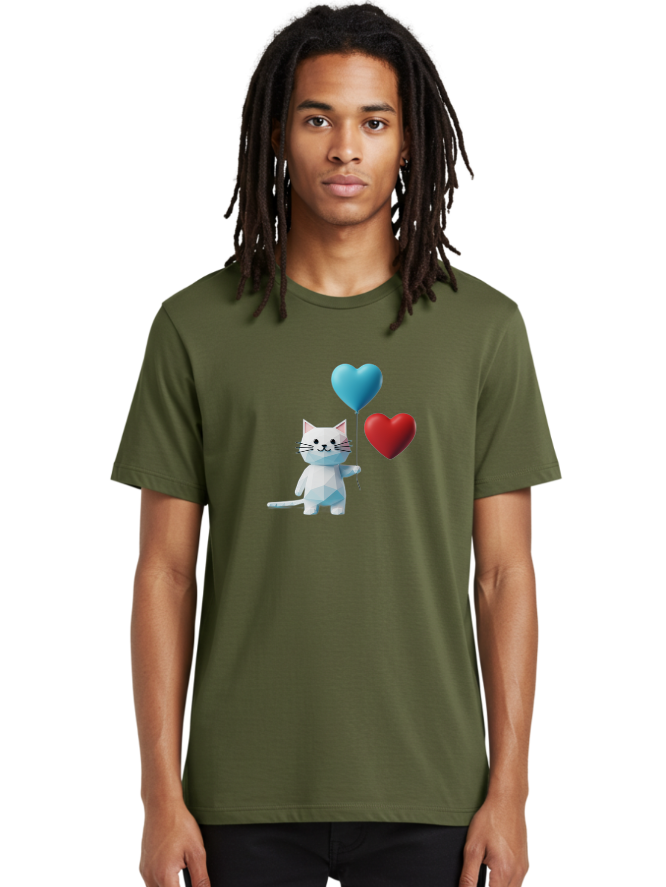 White-Cat-With-Heart-Balloons Men'S Graphic Tee, 100% Cotton, Comfortable Casual Summer Wear, Machine Washable, Vintage Camera, Old Camera, Antique Camera, Black Camera, Classic Photography, Photography Equipment, Nostalgic Device, Bai558