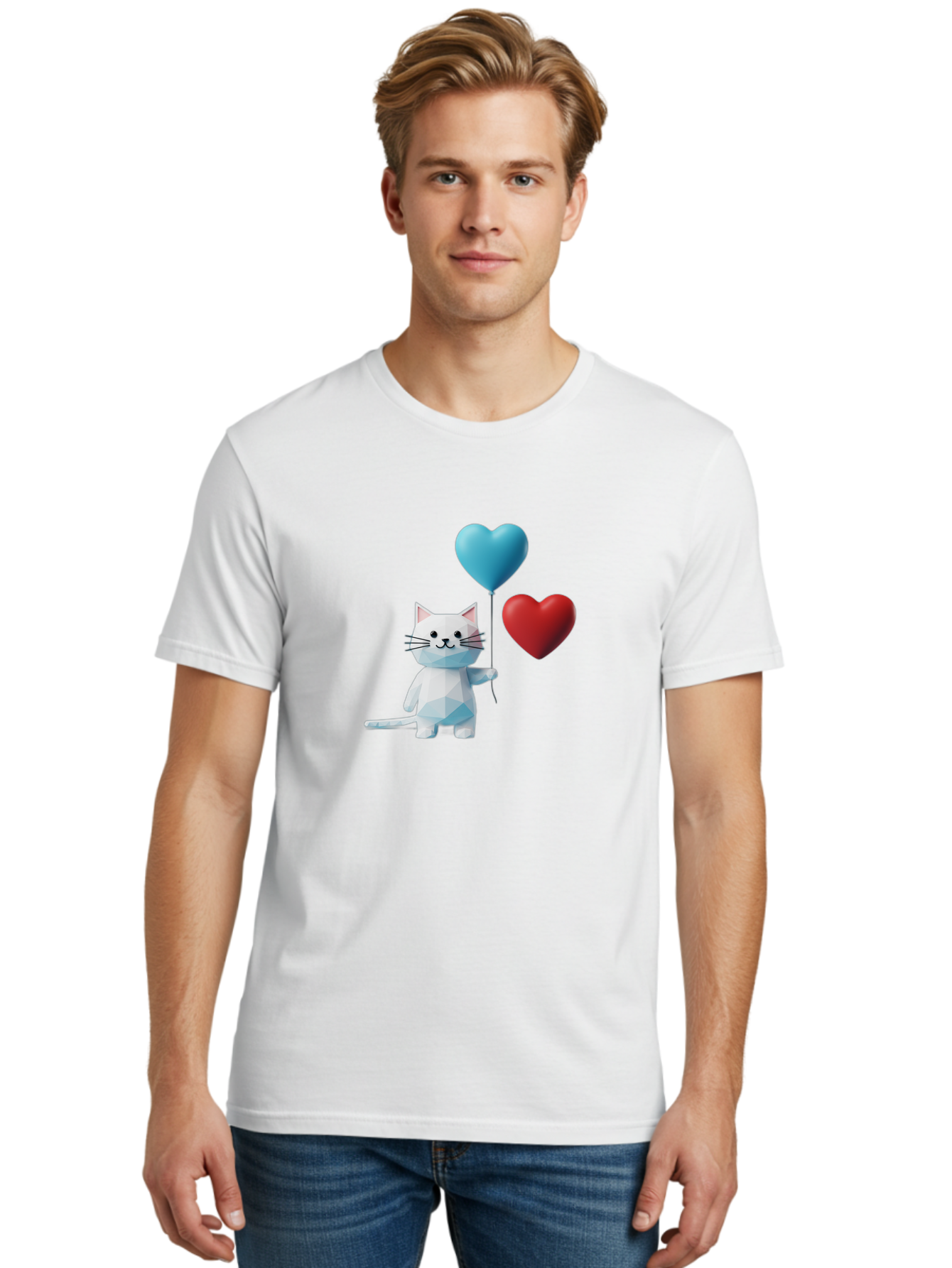 White-Cat-With-Heart-Balloons Men'S Graphic Tee, 100% Cotton, Comfortable Casual Summer Wear, Machine Washable, Vintage Camera, Old Camera, Antique Camera, Black Camera, Classic Photography, Photography Equipment, Nostalgic Device, Bai558