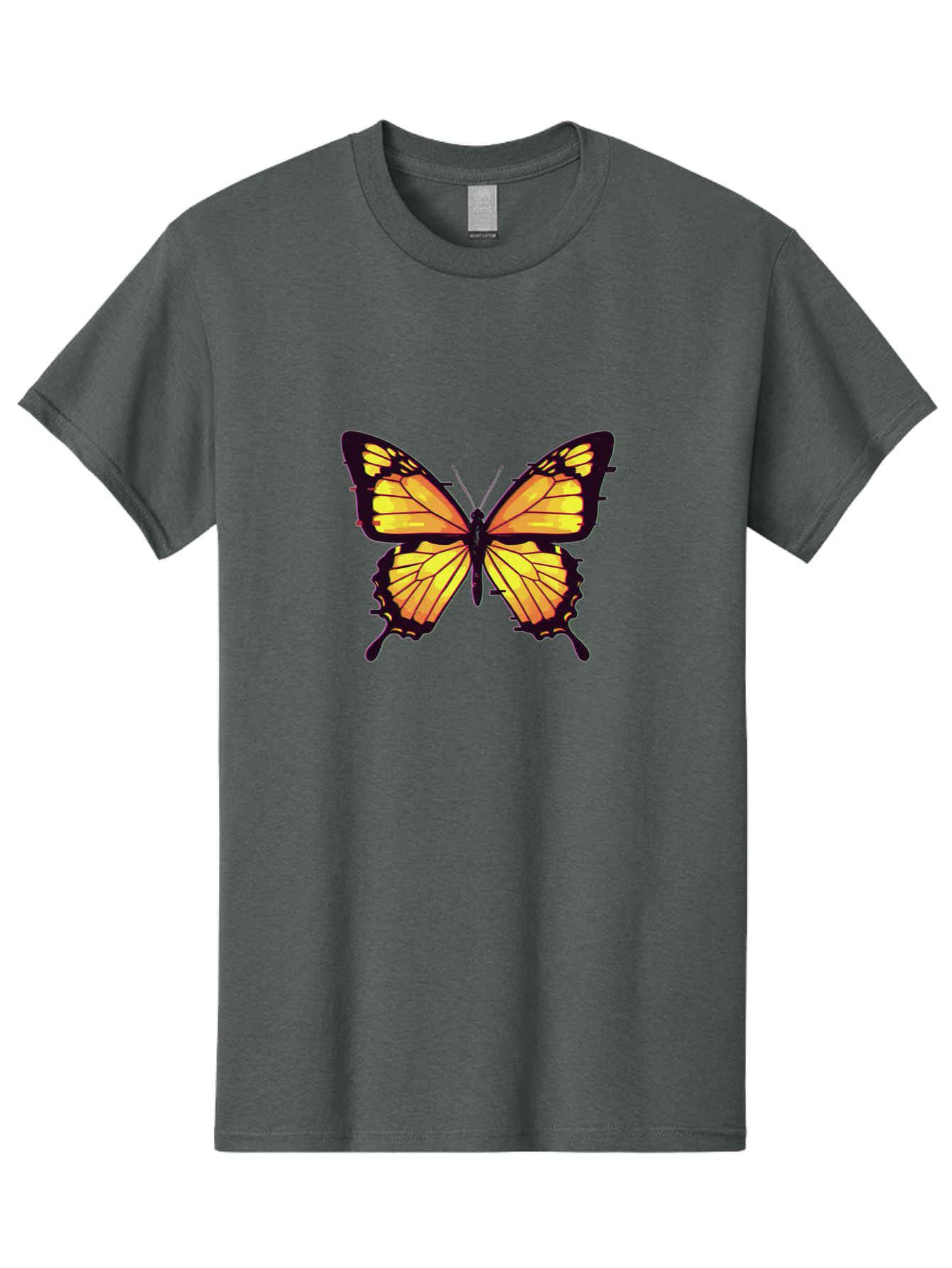 Yellow-Butterfly Men'S Graphic Tee, 100% Cotton, Comfortable Casual Summer Wear, Machine Washable, Vintage Camera, Old Camera, Antique Camera, Black Camera, Classic Photography, Photography Equipment, Nostalgic Device, Film Camera, Camera Art Bai570