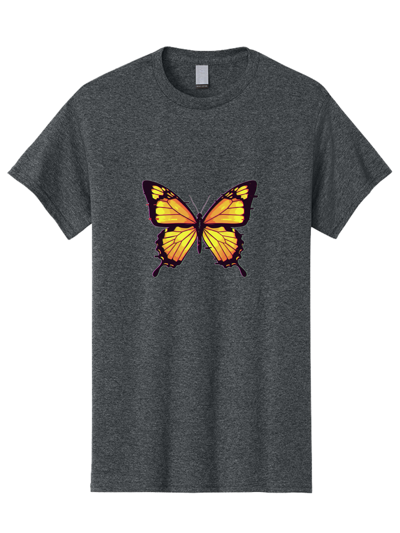 Yellow-Butterfly Men'S Graphic Tee, 100% Cotton, Comfortable Casual Summer Wear, Machine Washable, Vintage Camera, Old Camera, Antique Camera, Black Camera, Classic Photography, Photography Equipment, Nostalgic Device, Film Camera, Camera Art Bai570