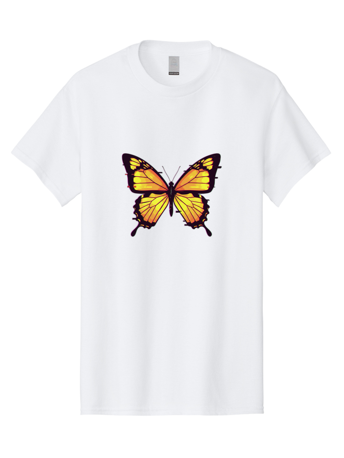 Yellow-Butterfly Men'S Graphic Tee, 100% Cotton, Comfortable Casual Summer Wear, Machine Washable, Vintage Camera, Old Camera, Antique Camera, Black Camera, Classic Photography, Photography Equipment, Nostalgic Device, Film Camera, Camera Art Bai570