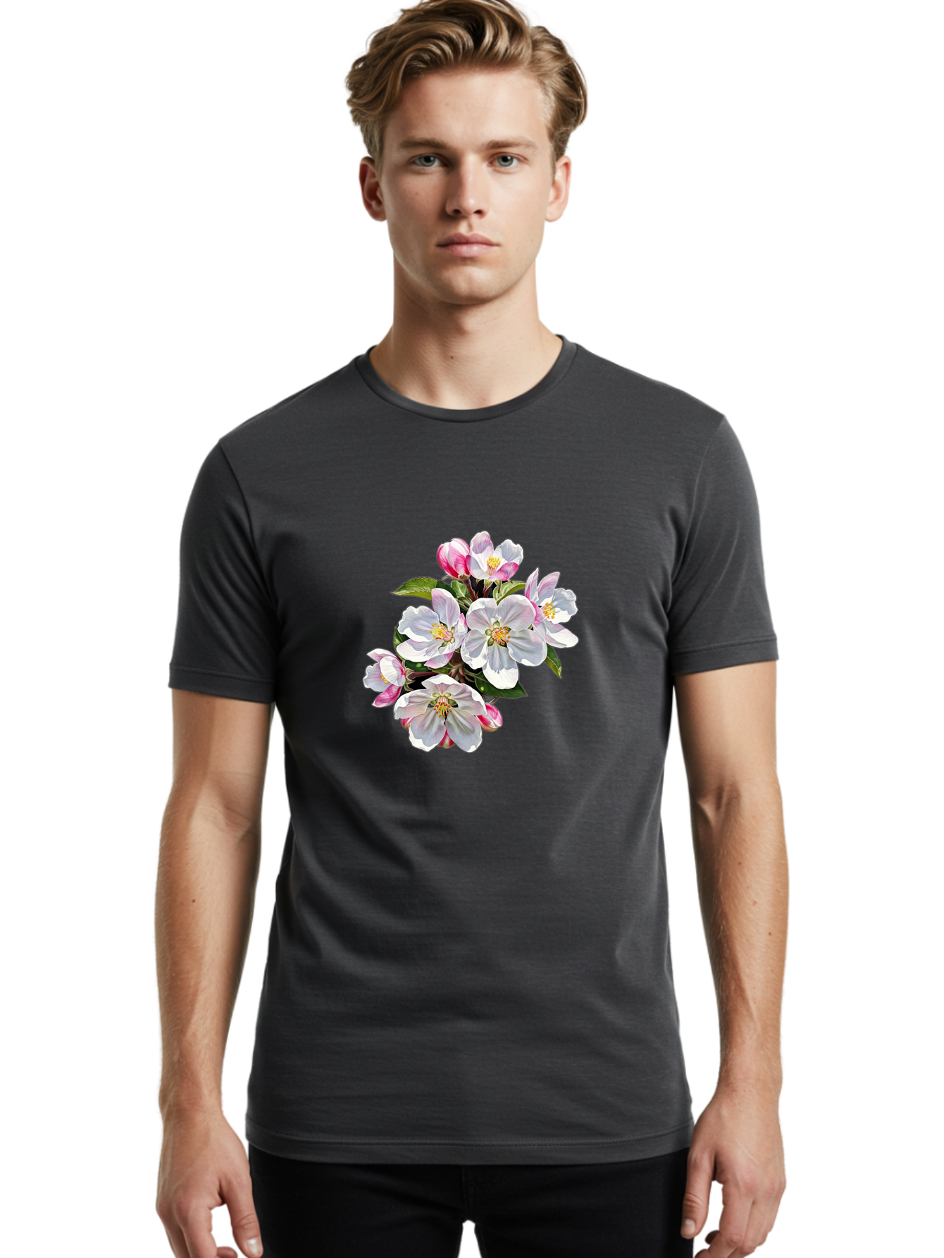 Apple-Blossoms Men'S Graphic Tee, 100% Cotton, Comfortable Casual Summer Wear, Machine Washable, Vintage Camera, Old Camera, Antique Camera, Black Camera, Classic Photography, Photography Equipment, Nostalgic Device, Film Camera, Camera Art Bai579