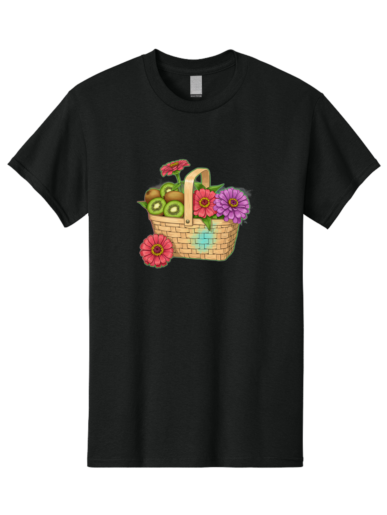 Basket-Of-Flowers-And-Kiwi-Fruits Men'S Graphic Tee, 100% Cotton, Comfortable Casual Summer Wear, Machine Washable, Vintage Camera, Old Camera, Antique Camera, Black Camera, Classic Photography, Photography Equipment, Nostalgic Device, Bai587