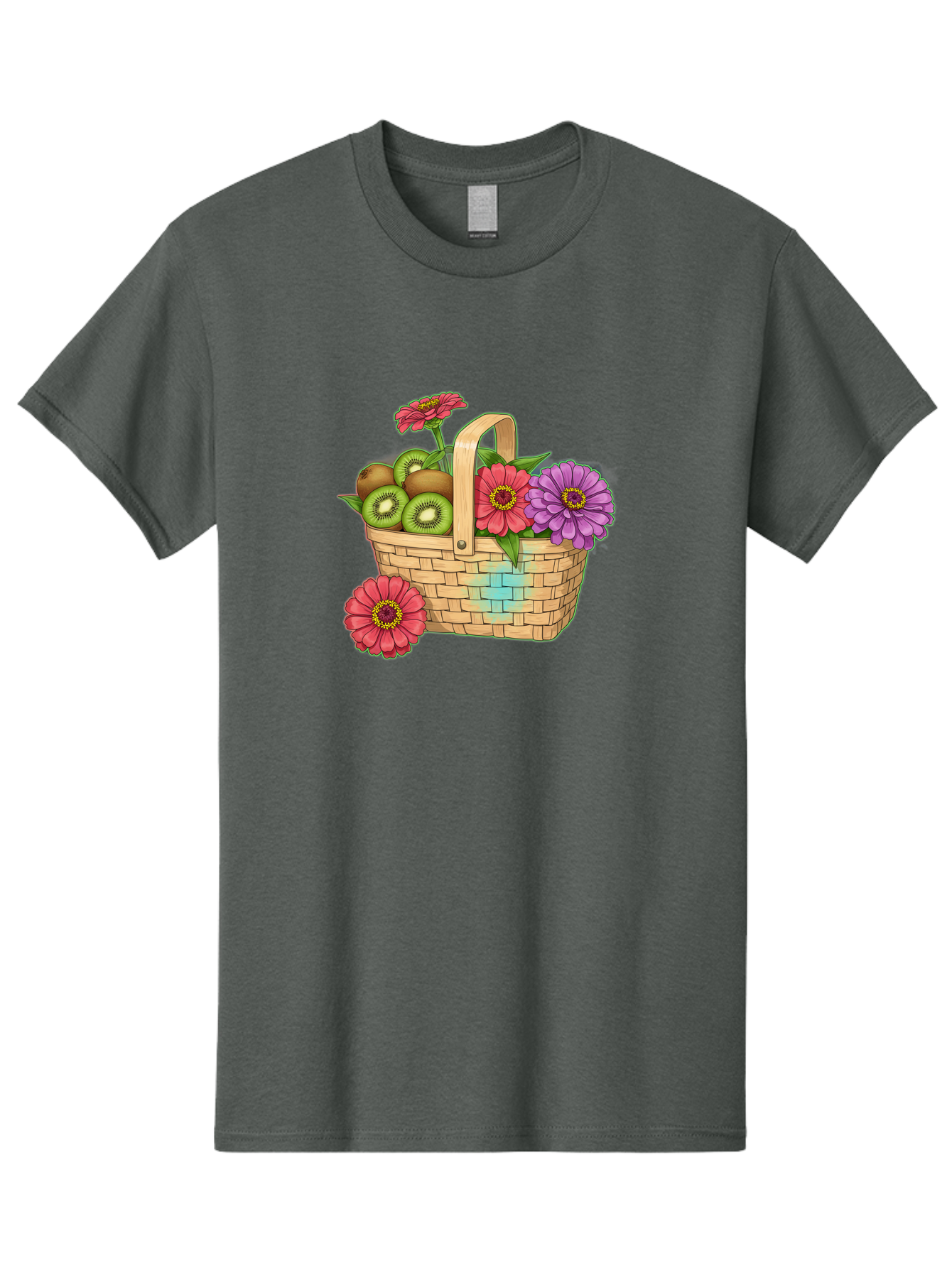 Basket-Of-Flowers-And-Kiwi-Fruits Men'S Graphic Tee, 100% Cotton, Comfortable Casual Summer Wear, Machine Washable, Vintage Camera, Old Camera, Antique Camera, Black Camera, Classic Photography, Photography Equipment, Nostalgic Device, Bai587