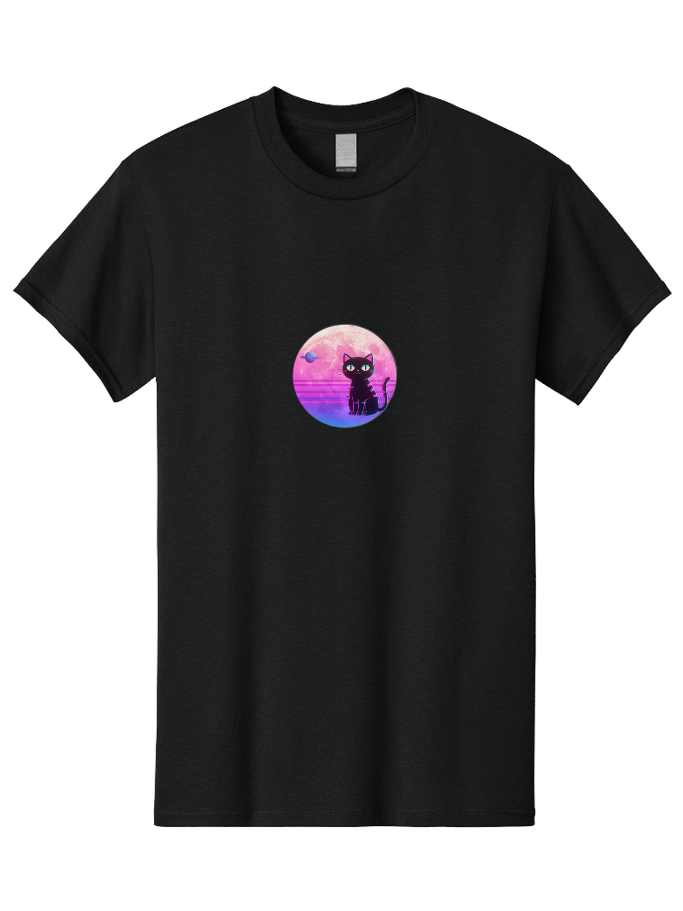 Black-Cat-1 Men'S Graphic Tee, 100% Cotton, Comfortable Casual Summer Wear, Machine Washable, Vintage Camera, Old Camera, Antique Camera, Black Camera, Classic Photography, Photography Equipment, Nostalgic Device, Film Camera, Camera Art Bai591