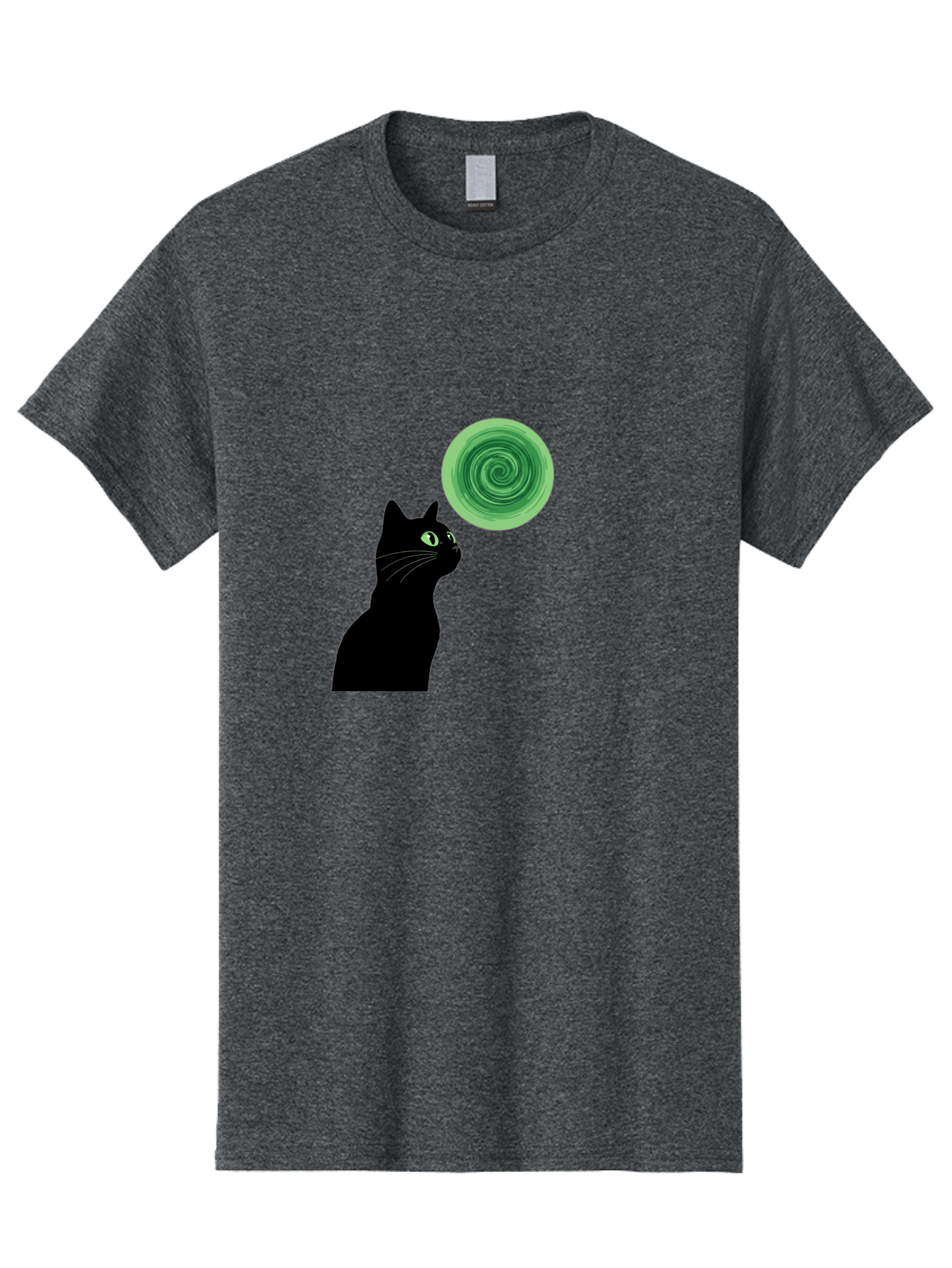 Black-Cat-And-Spiral Men'S Graphic Tee, 100% Cotton, Comfortable Casual Summer Wear, Machine Washable, Vintage Camera, Old Camera, Antique Camera, Black Camera, Classic Photography, Photography Equipment, Nostalgic Device, Film Camera, Bai592