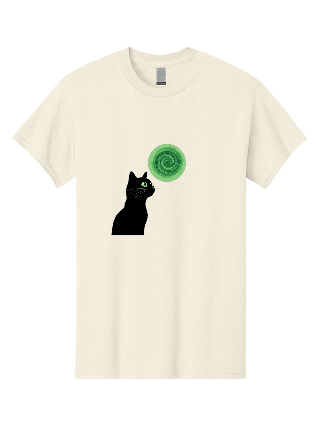 Black-Cat-And-Spiral Men'S Graphic Tee, 100% Cotton, Comfortable Casual Summer Wear, Machine Washable, Vintage Camera, Old Camera, Antique Camera, Black Camera, Classic Photography, Photography Equipment, Nostalgic Device, Film Camera, Bai592
