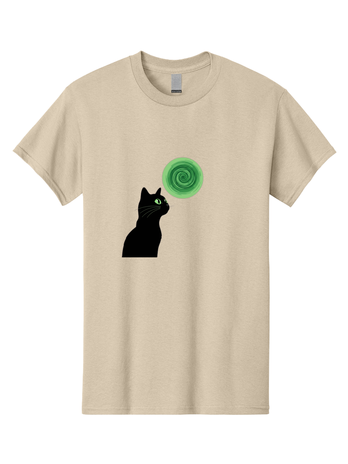 Black-Cat-And-Spiral Men'S Graphic Tee, 100% Cotton, Comfortable Casual Summer Wear, Machine Washable, Vintage Camera, Old Camera, Antique Camera, Black Camera, Classic Photography, Photography Equipment, Nostalgic Device, Film Camera, Bai592