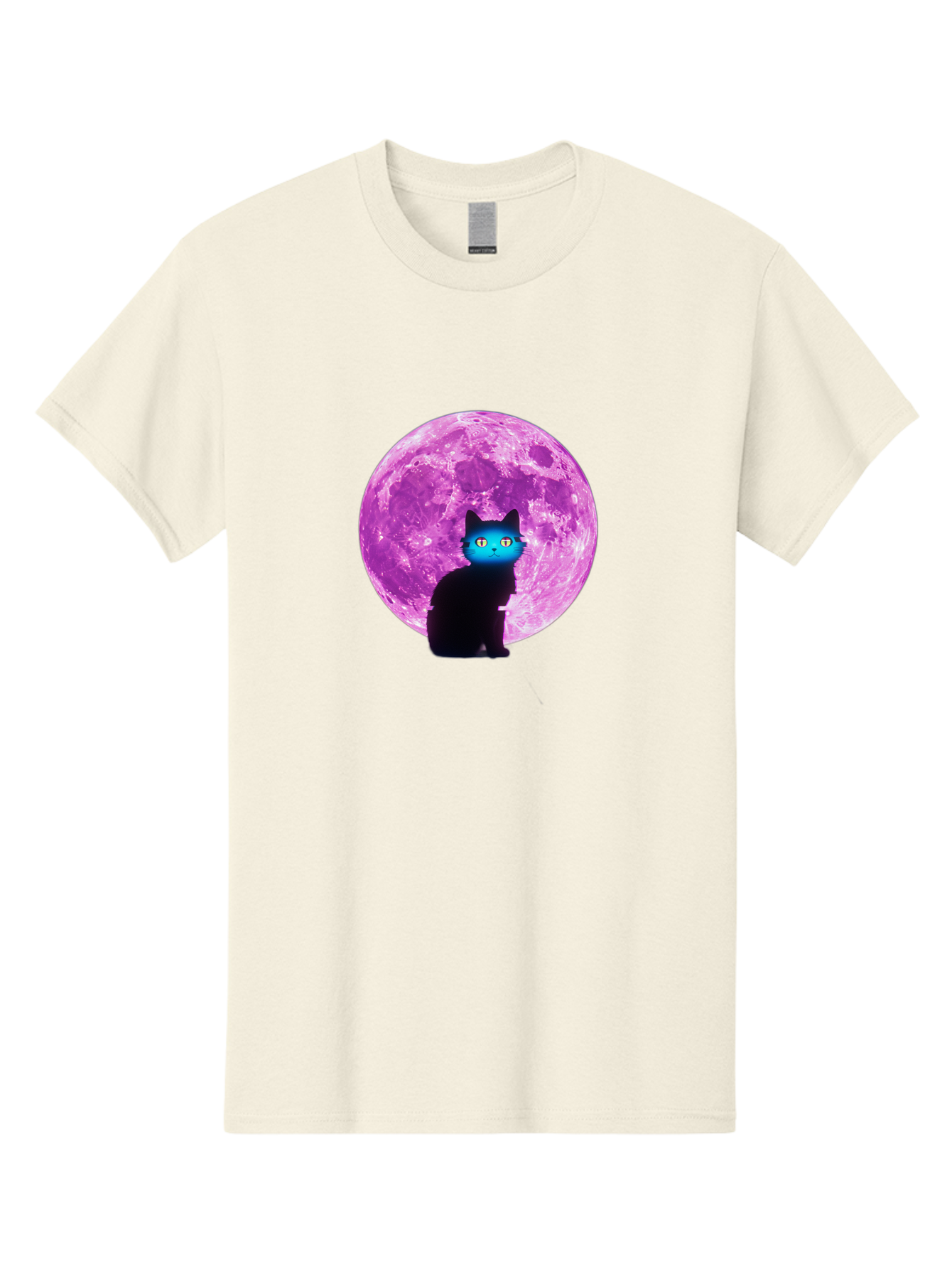 Black-Cat-Purple-Moon Men'S Graphic Tee, 100% Cotton, Comfortable Casual Summer Wear, Machine Washable, Vintage Camera, Old Camera, Antique Camera, Black Camera, Classic Photography, Photography Equipment, Nostalgic Device, Film Camera, Bai594