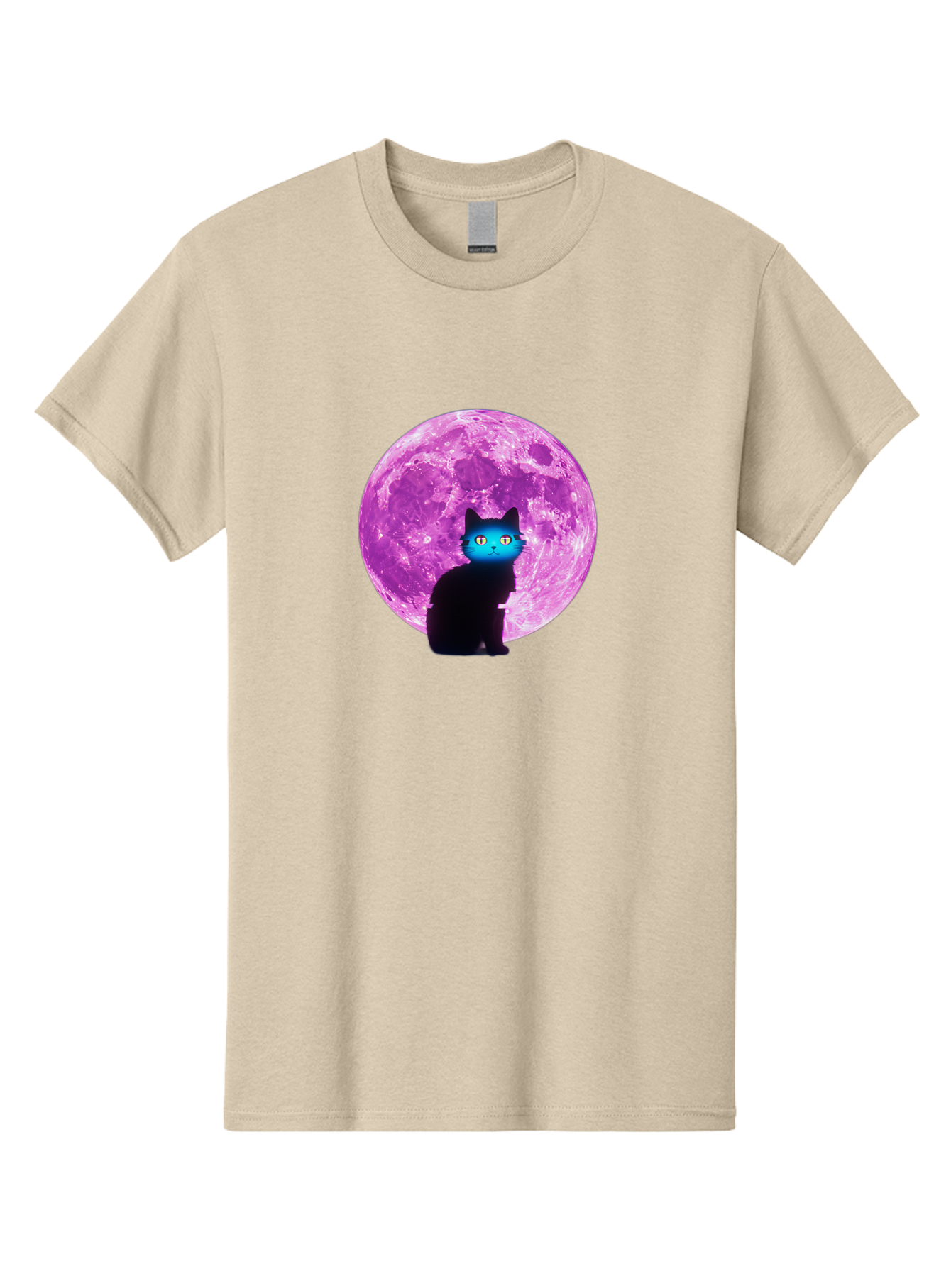 Black-Cat-Purple-Moon Men'S Graphic Tee, 100% Cotton, Comfortable Casual Summer Wear, Machine Washable, Vintage Camera, Old Camera, Antique Camera, Black Camera, Classic Photography, Photography Equipment, Nostalgic Device, Film Camera, Bai594