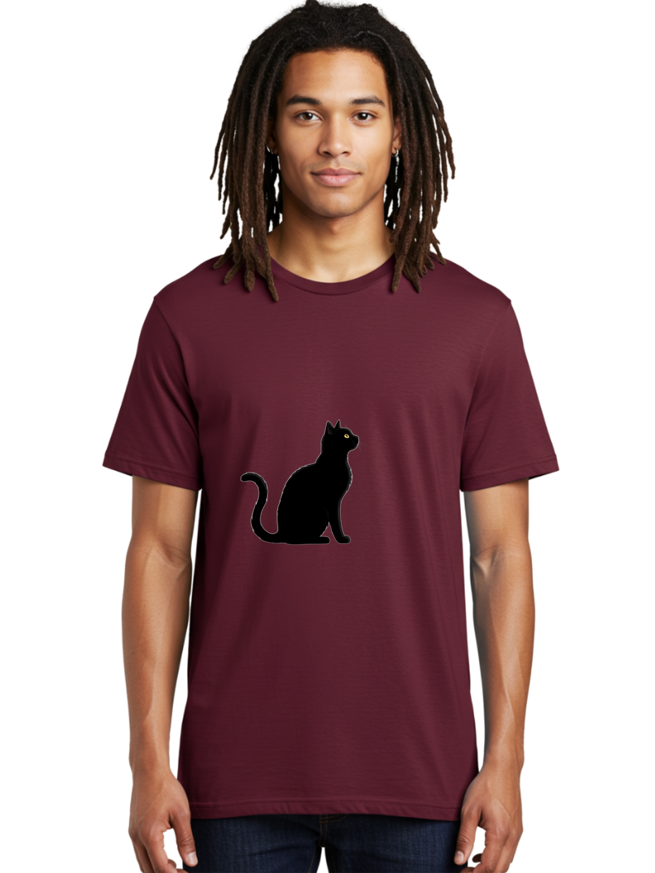 Black-Cat Men'S Graphic Tee, 100% Cotton, Comfortable Casual Summer Wear, Machine Washable, Vintage Camera, Old Camera, Antique Camera, Black Camera, Classic Photography, Photography Equipment, Nostalgic Device, Film Camera, Camera Art Bai596