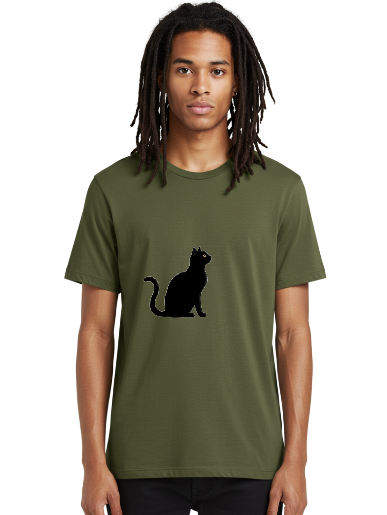 Black-Cat Men'S Graphic Tee, 100% Cotton, Comfortable Casual Summer Wear, Machine Washable, Vintage Camera, Old Camera, Antique Camera, Black Camera, Classic Photography, Photography Equipment, Nostalgic Device, Film Camera, Camera Art Bai596