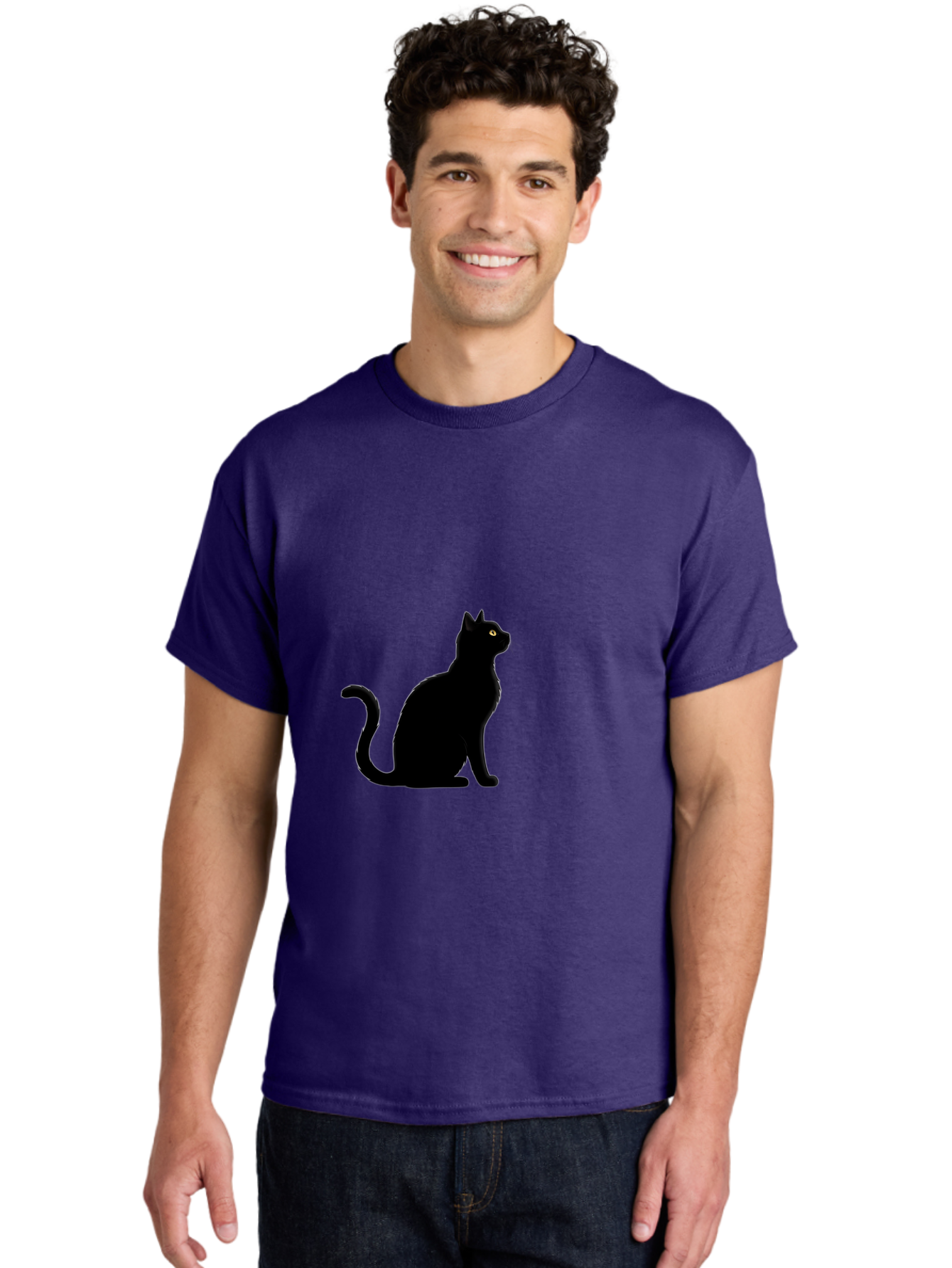 Black-Cat Men'S Graphic Tee, 100% Cotton, Comfortable Casual Summer Wear, Machine Washable, Vintage Camera, Old Camera, Antique Camera, Black Camera, Classic Photography, Photography Equipment, Nostalgic Device, Film Camera, Camera Art Bai596