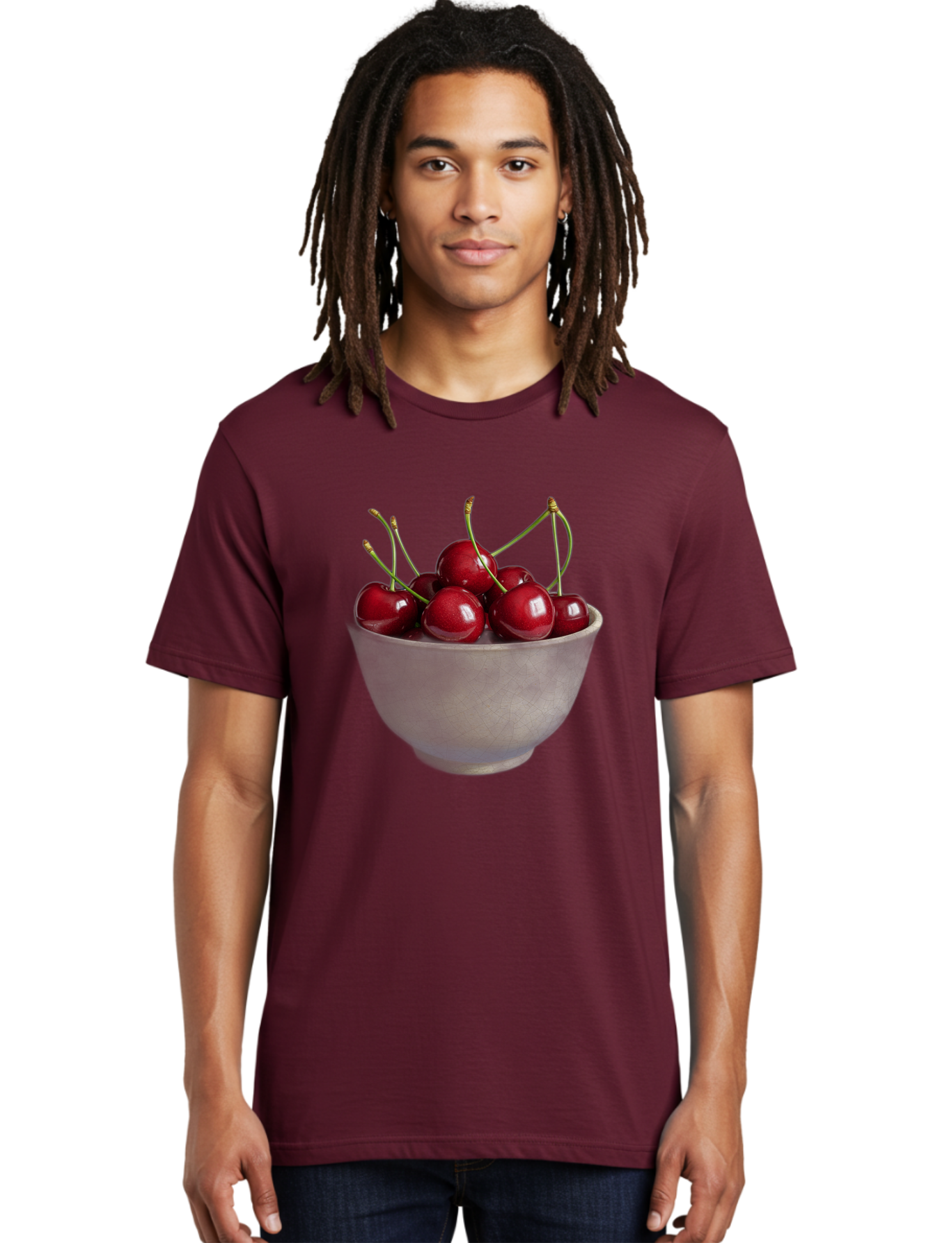 Bowl-Of-Cherries-1 Men'S Graphic Tee, 100% Cotton, Comfortable Casual Summer Wear, Machine Washable, Vintage Camera, Old Camera, Antique Camera, Black Camera, Classic Photography, Photography Equipment, Nostalgic Device, Film Camera, Bai601