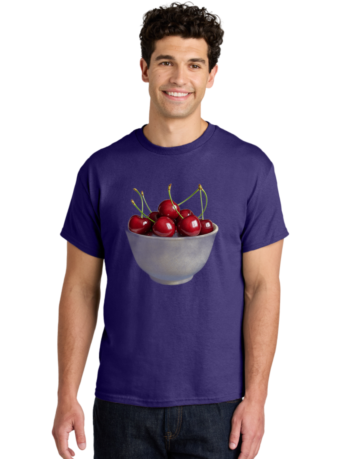 Bowl-Of-Cherries-1 Men'S Graphic Tee, 100% Cotton, Comfortable Casual Summer Wear, Machine Washable, Vintage Camera, Old Camera, Antique Camera, Black Camera, Classic Photography, Photography Equipment, Nostalgic Device, Film Camera, Bai601