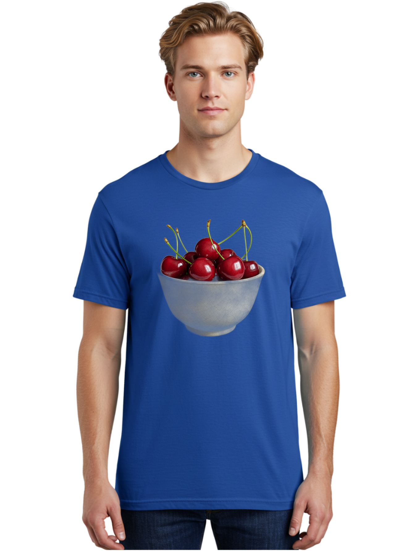 Bowl-Of-Cherries-1 Men'S Graphic Tee, 100% Cotton, Comfortable Casual Summer Wear, Machine Washable, Vintage Camera, Old Camera, Antique Camera, Black Camera, Classic Photography, Photography Equipment, Nostalgic Device, Film Camera, Bai601